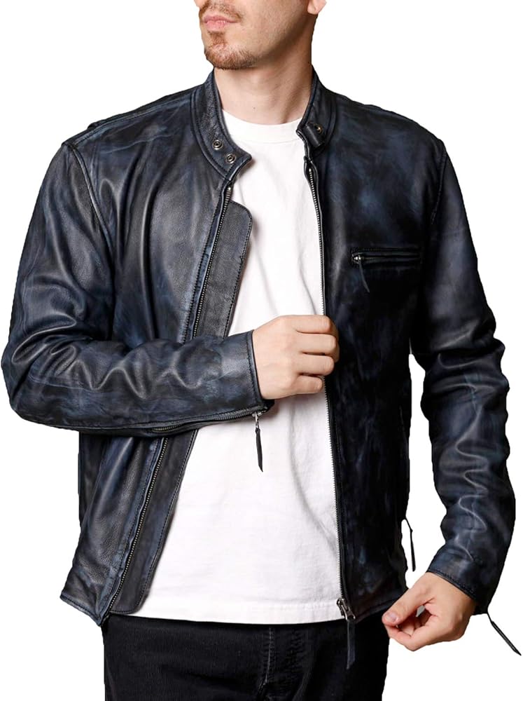 Amazon | [皮の但馬屋] Mo-LAWS シングルライダースジャケット 本革