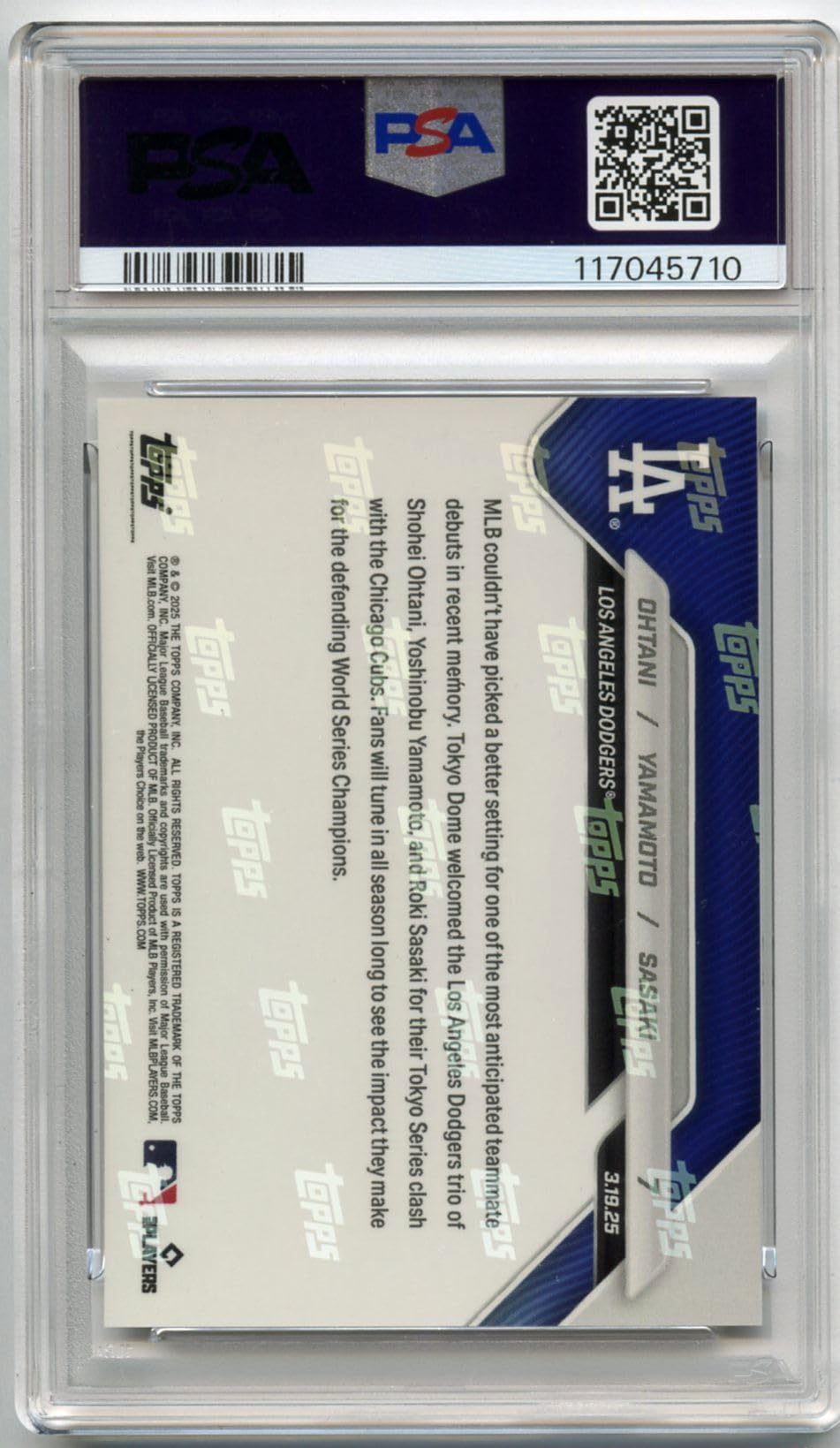 Amazon.co.jp: ［PSA鑑定カード］ PSA10 GEM MINT 大谷翔平 山本由伸