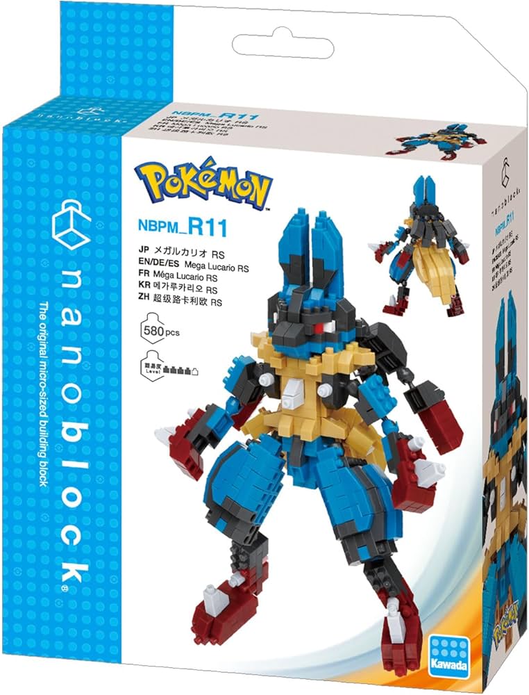 Amazon.co.jp: Kawada Nanoblock Pocket Monster Mega Lucario RS