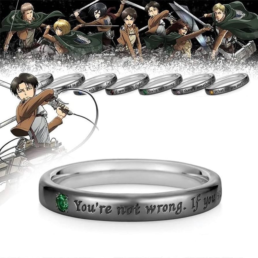 Amazon.co.jp: 進撃の巨人 指輪 リヴァイ リング 指輪 装飾 サイズ調整