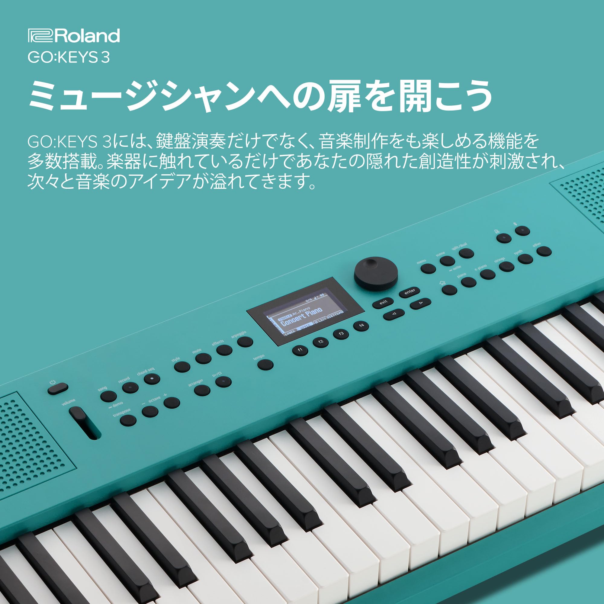 Amazon.co.jp: Roland ローランド 電子キーボード GOKEYS3-TQ 61鍵盤