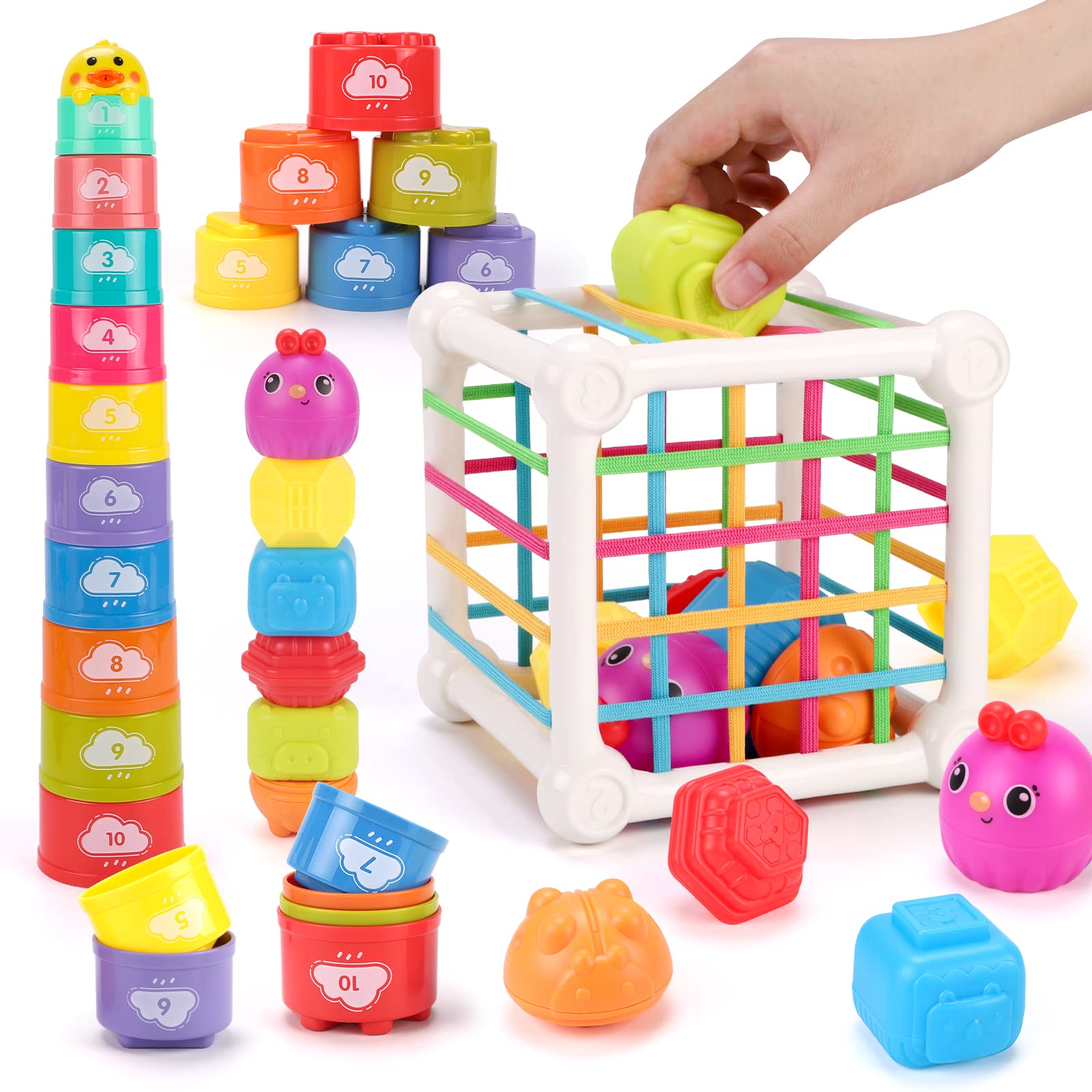 Amazon | Qizebaby 赤ちゃん・幼児のおもちゃ ファットブレイン 指先