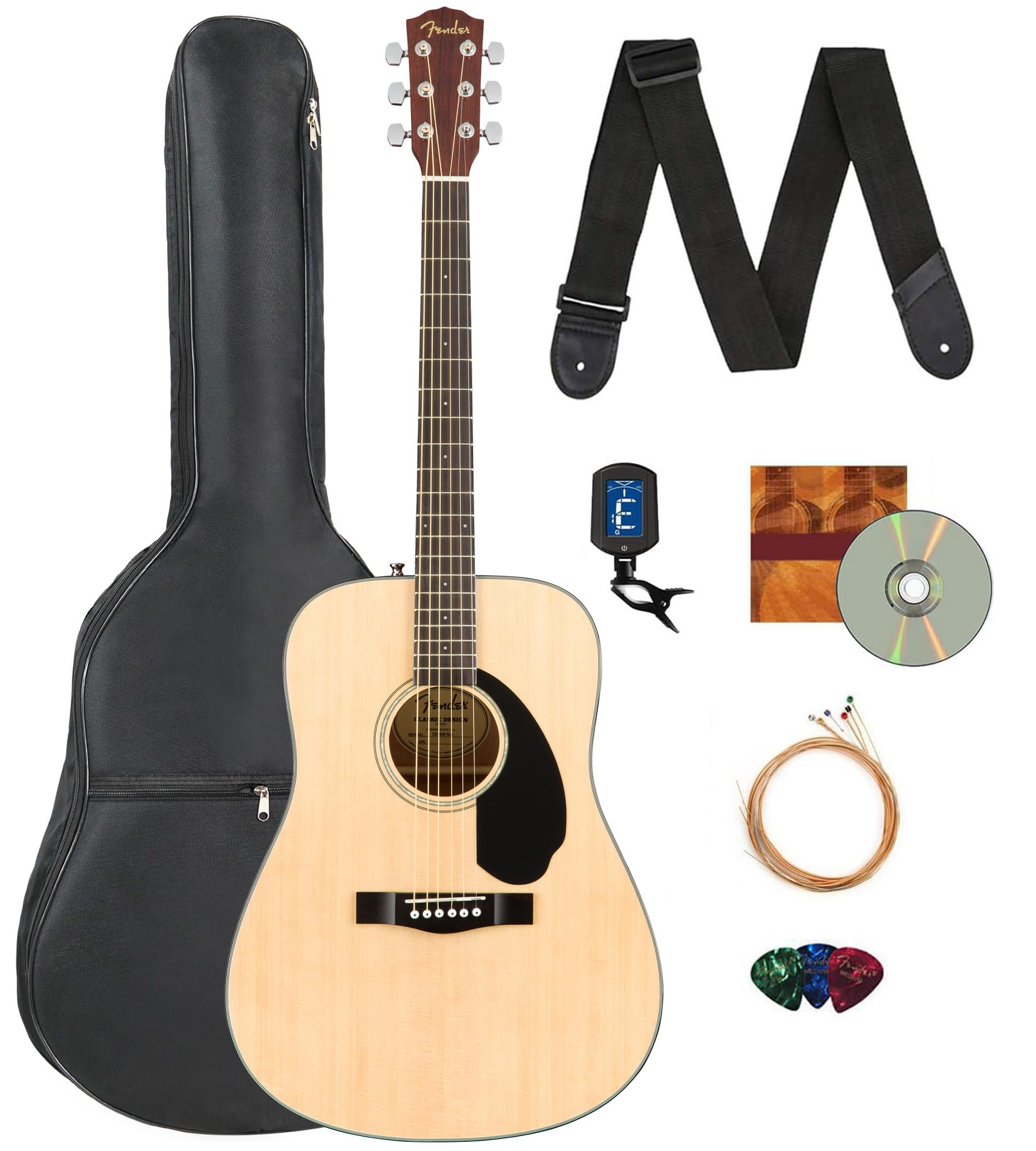 Amazon.com: Fender CD-60S Solid Top Dreadnought Acoustic Guitar