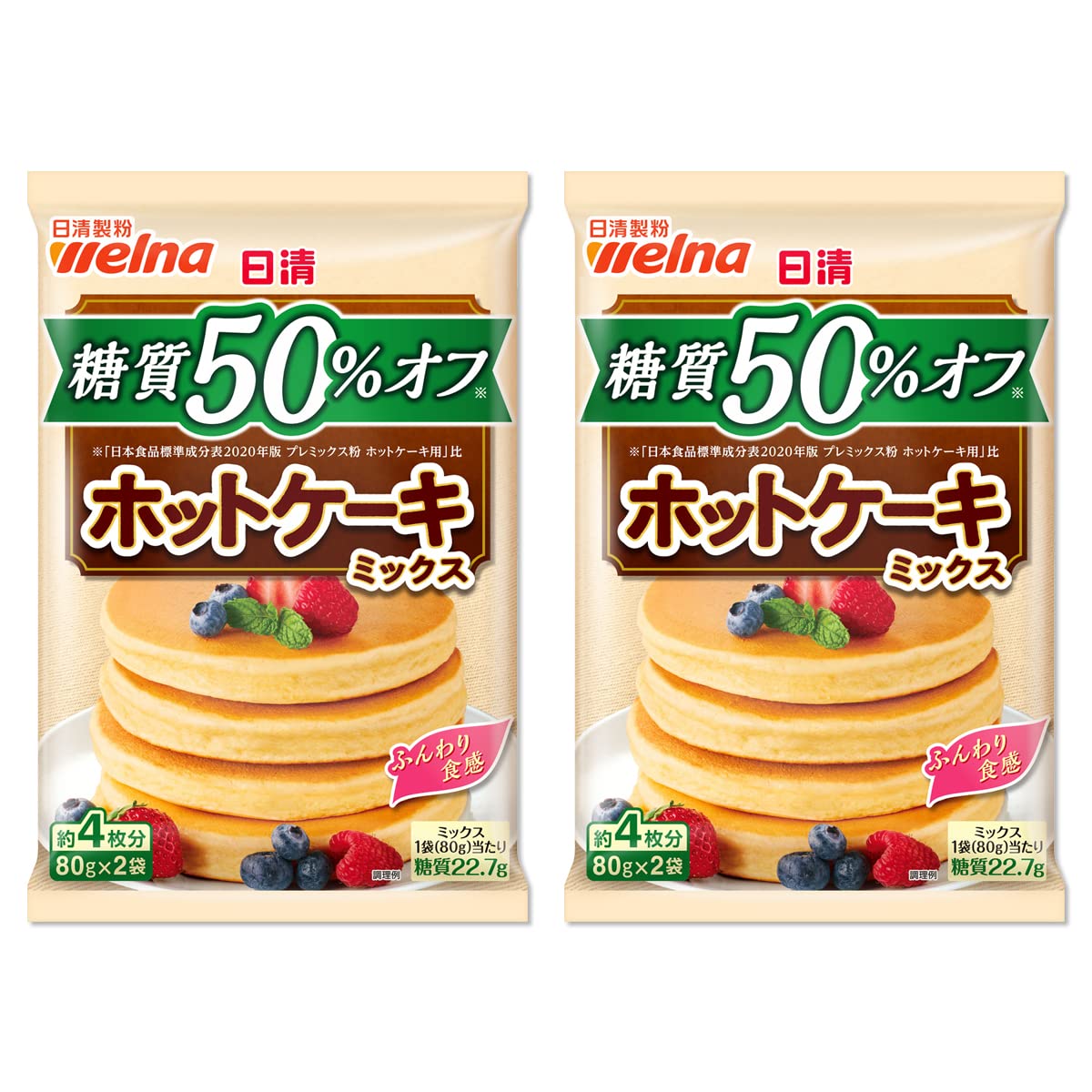 Amazon.co.jp: Nissin Flour Wellna 50% Less Sugar Hotcake Mix, 5.6