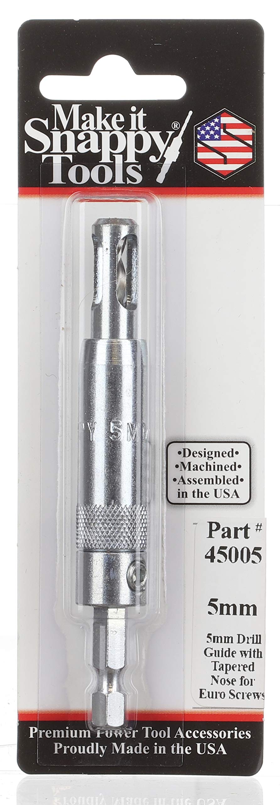 Make it Snappy Tools 5mm Drill Guide with Tapered Nose for Euro