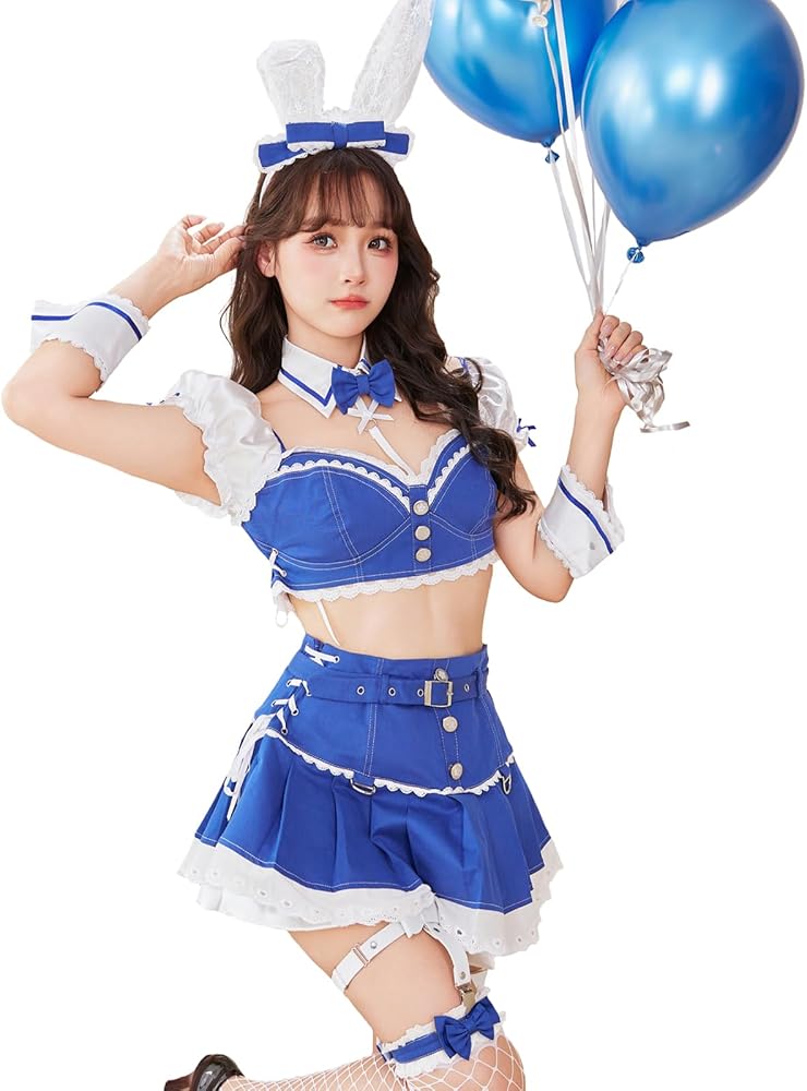 Amazon.co.jp: [Malymoon] コスプレ バニーガール デニム セットアップ