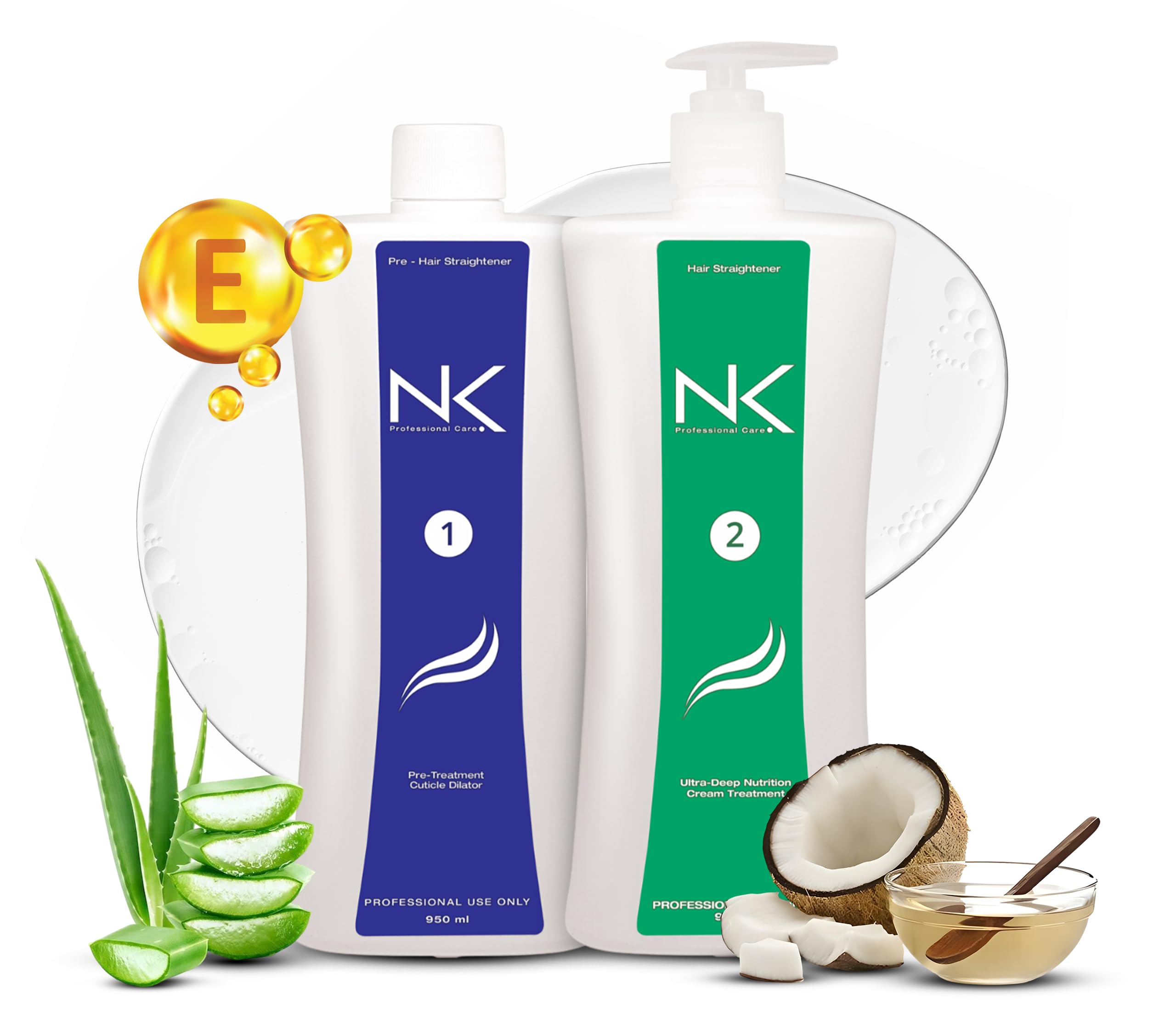 Amazon.com: NK 2-Step Hair Straightening Treatment with Keratin