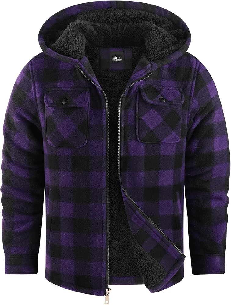 Amazon.com: GEEK LIGHTING Boys Flannel Jacket Sherpa Lined Hoodies