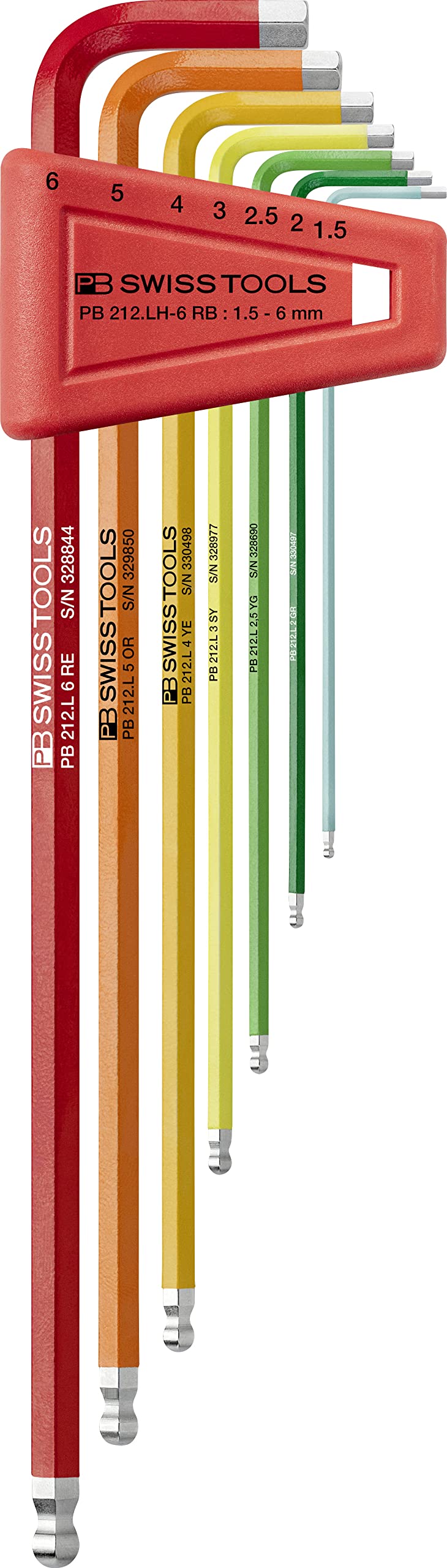 Amazon.co.jp: PBスイスツールズ ボール付ロング六角棒レンチ7本