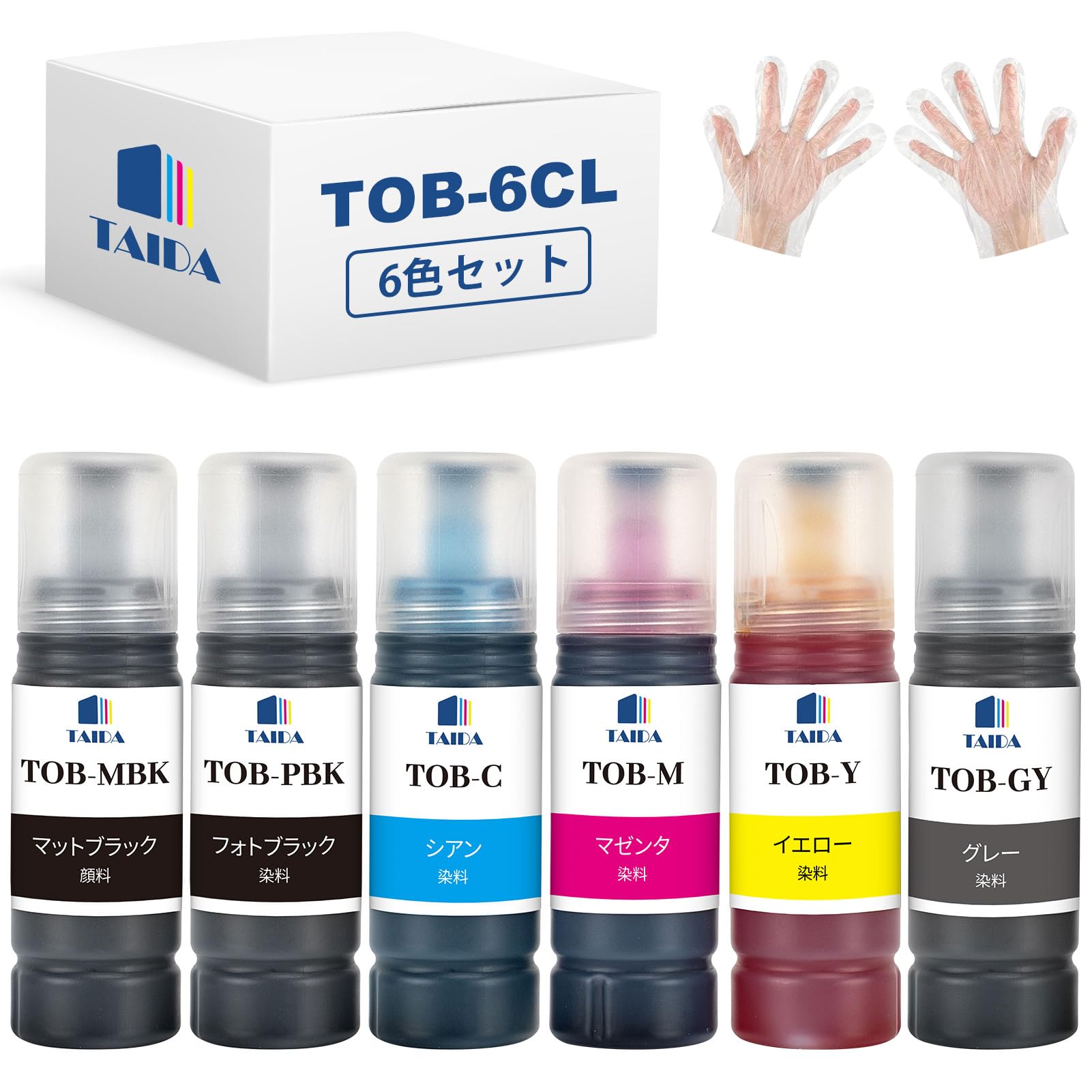 Amazon.co.jp: TOB トビバコ インク エプソン用 互換インクボトル 6色