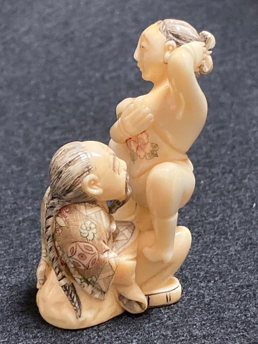 Amazon.co.jp: 逸品 時代根付 二点合体可能型フィギュア 子宝お守り