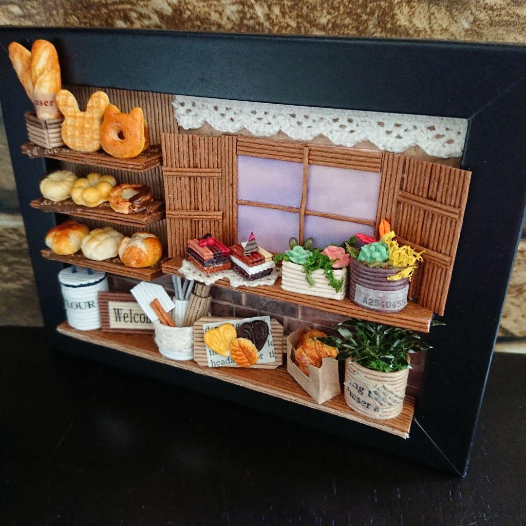 Amazon.co.jp: ミニチュア パン屋さん エコクラフト 紙バンド 樹脂粘土
