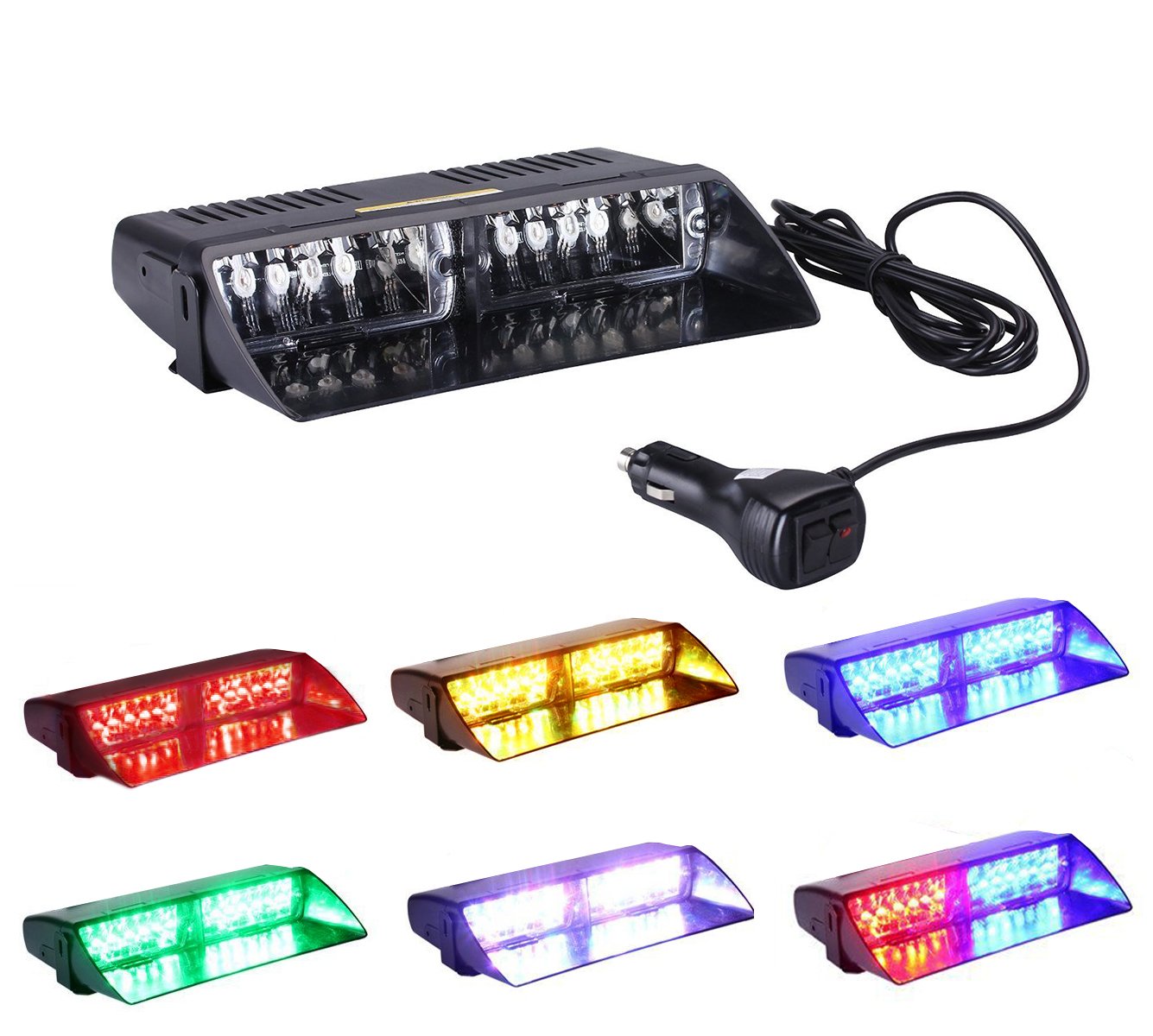Amazon | TASWK 点滅 8パターン 12V車用 LED ストロボ フラッシュ