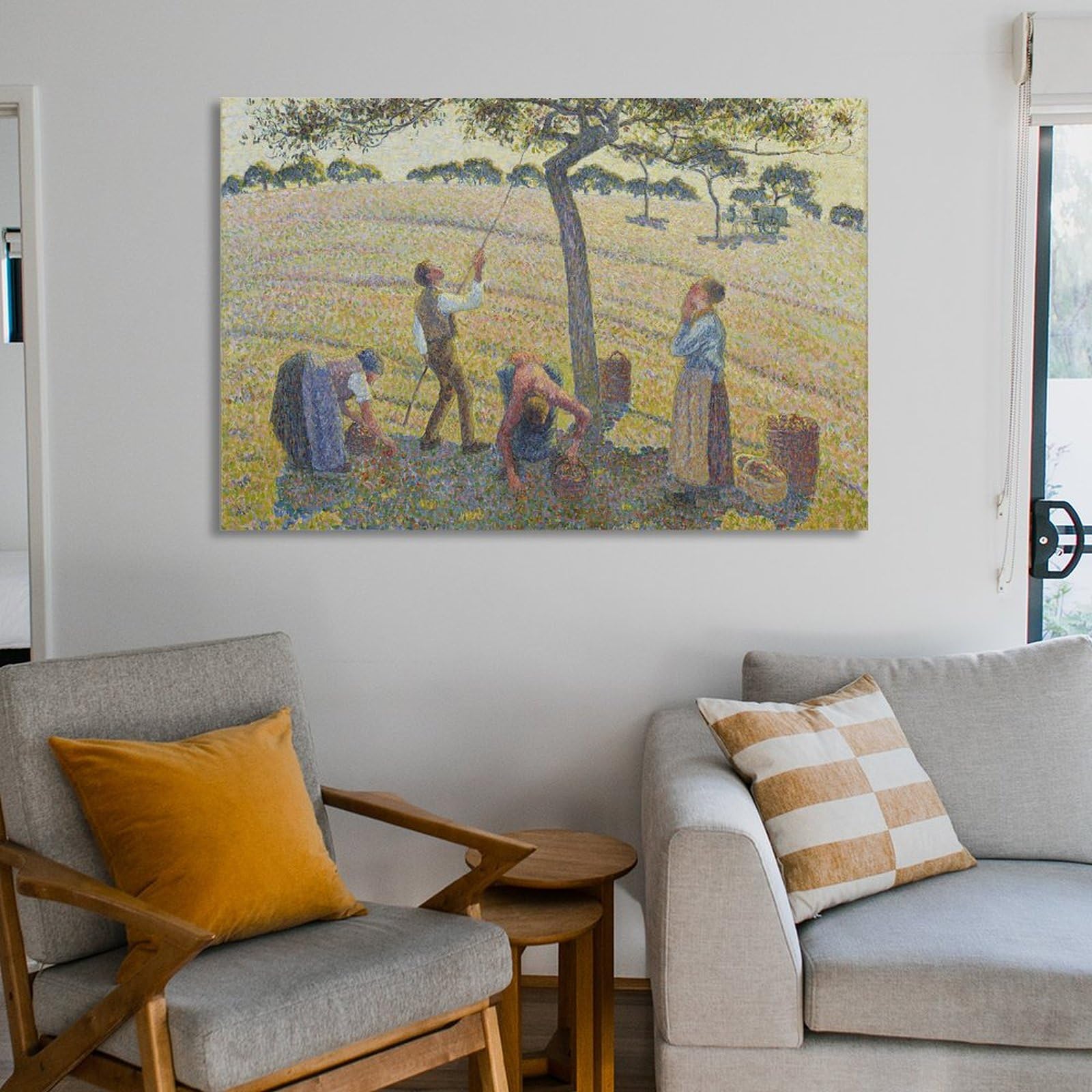 カミーユ・ピサロ、ルーアンの港の夕日、希少な額装用画集より