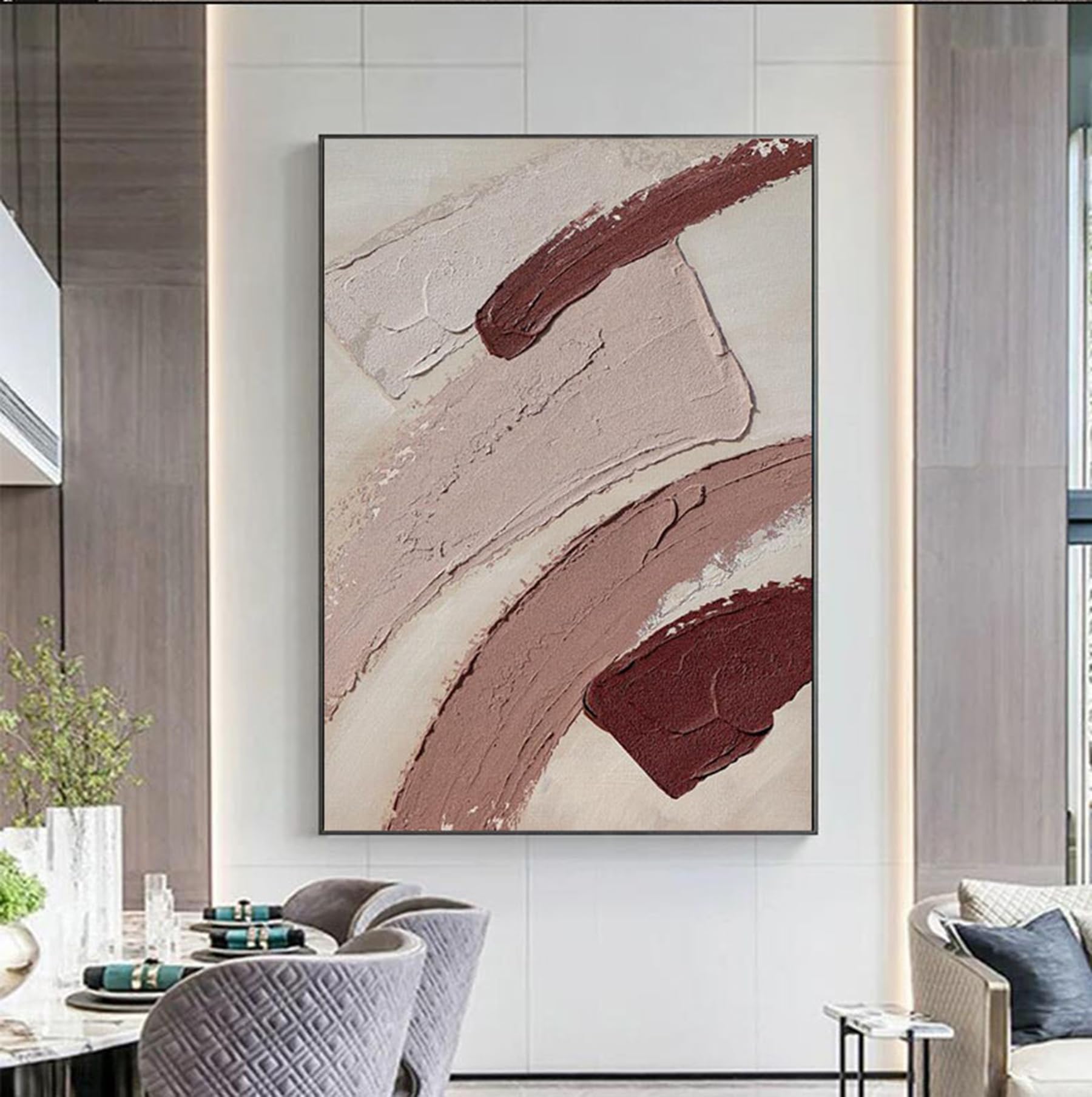 Amazon.co.jp: 抽象 完全手描き油絵 3D立体 アートパネル 壁掛け絵画