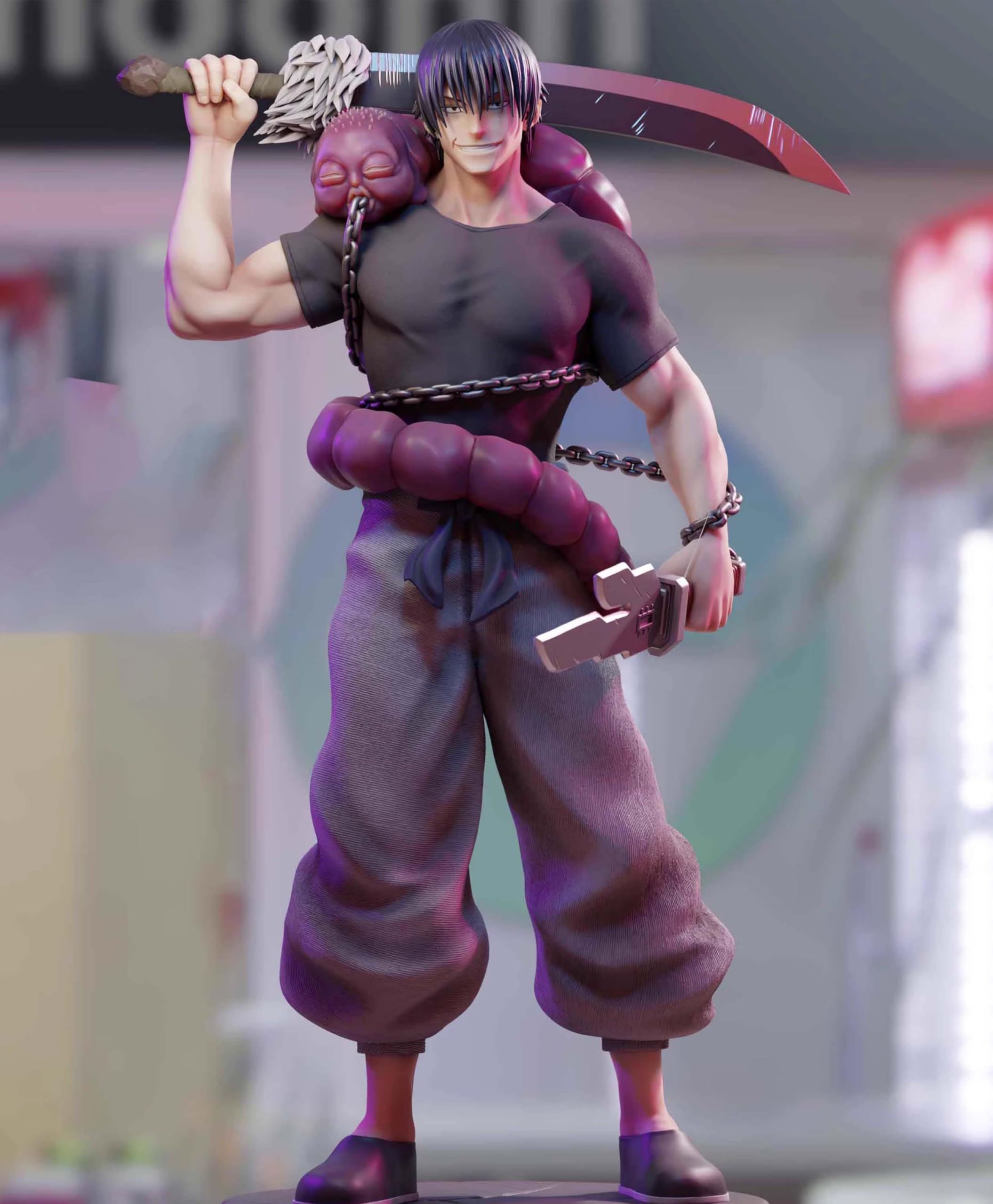Amazon.com: HBGIAY Anime Fushiguro Toji Figure Battle Position