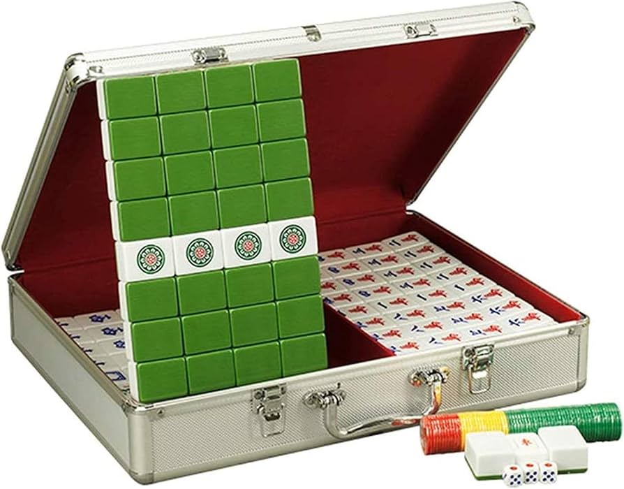 Amazon | 最新の牌ゲーム麻雀セット2つのモデルメタルボックス麻雀は