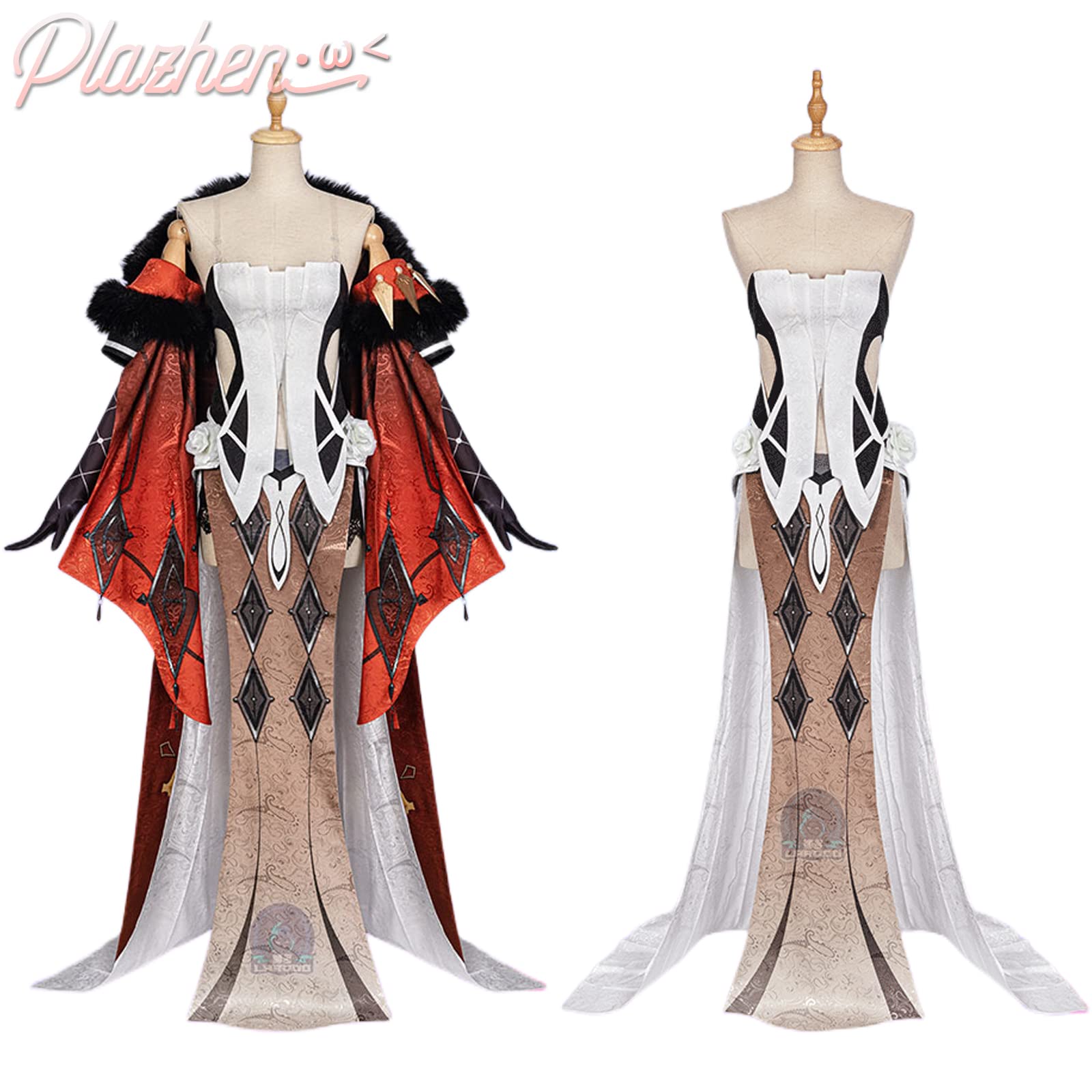 Amazon.co.jp: Plazhen 原神 淑女 シニョーラ コスプレ衣装 仮面