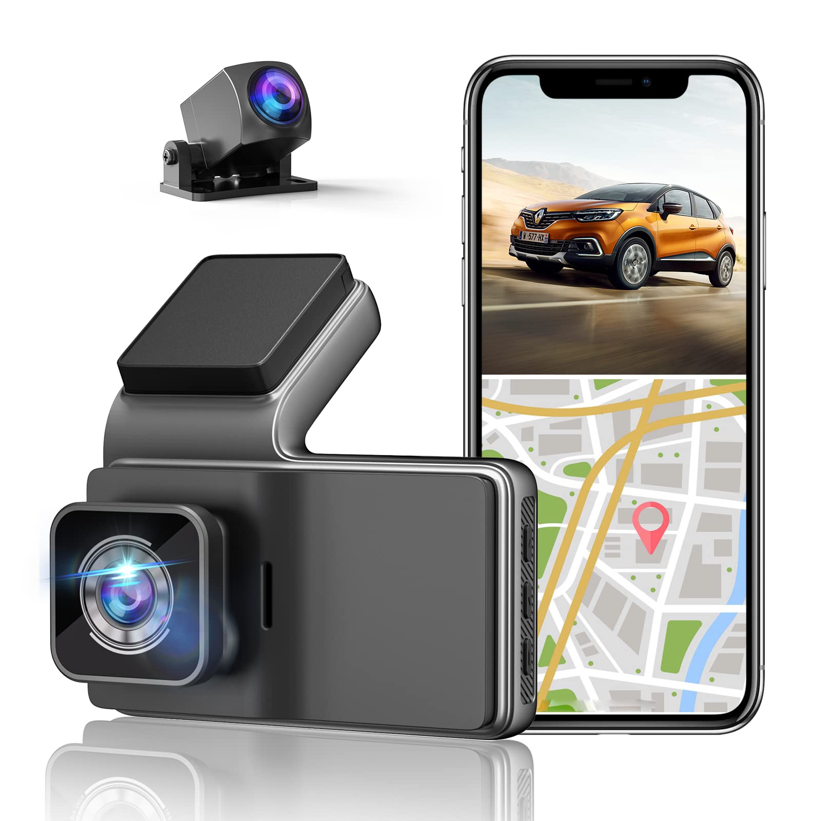 Amazon.co.jp: JADO ドライブレコーダー 前後カメラ 2.5K録画 WIFI/GPS