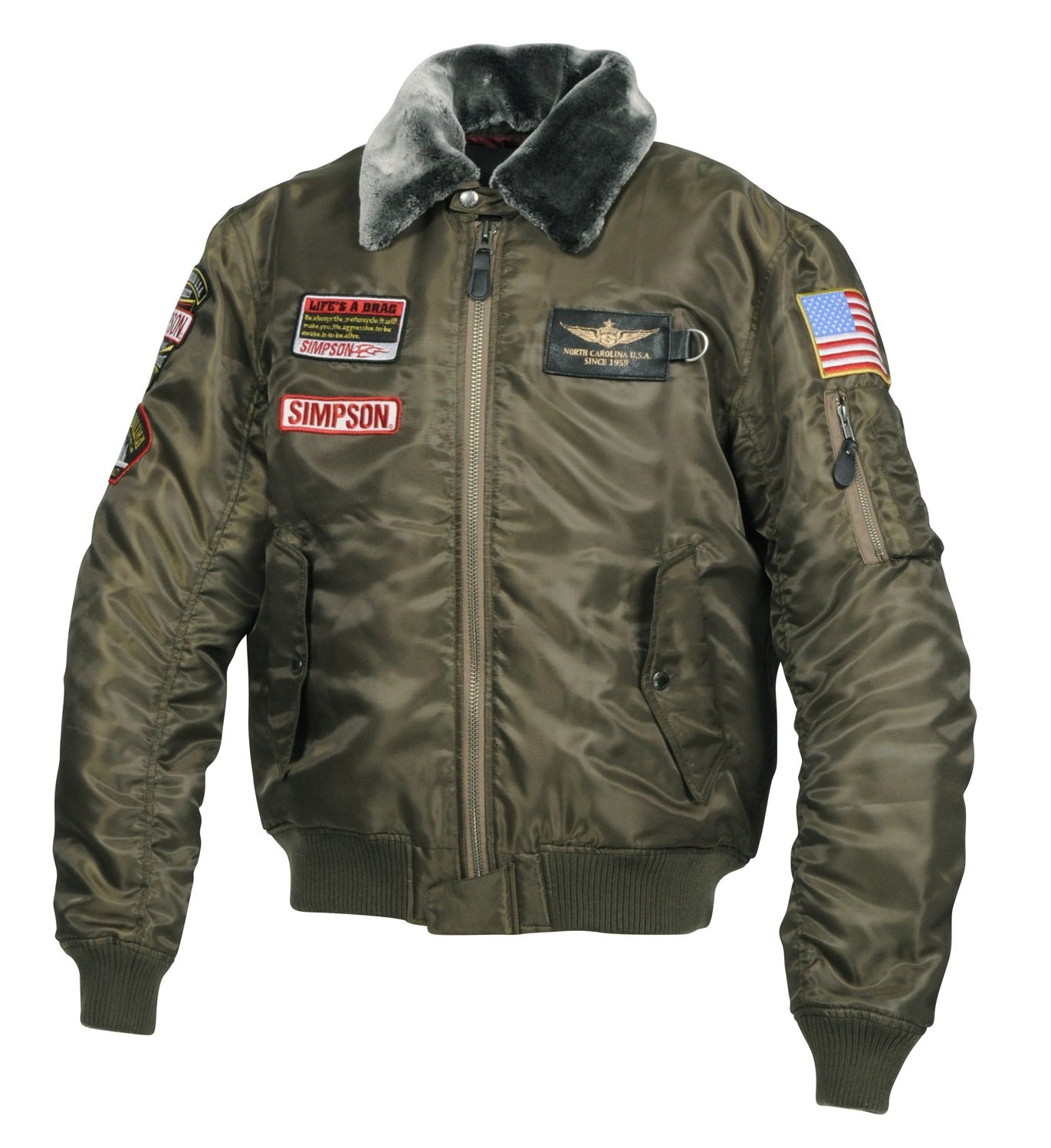 Amazon | シンプソン(SIMPSON) バイク用ジャケット MA-1 Type Jacket