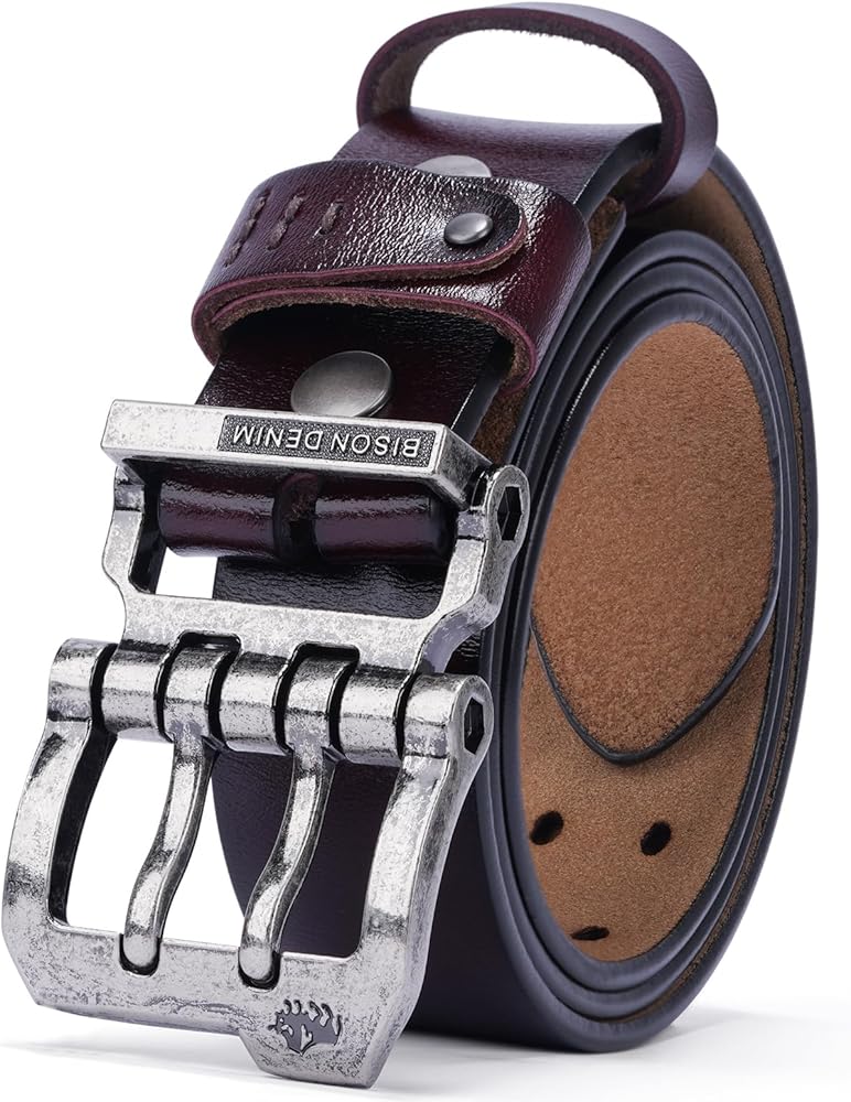 Amazon | [BISON DENIM]ベルト メンズ 本革 大きいサイズ メンズ