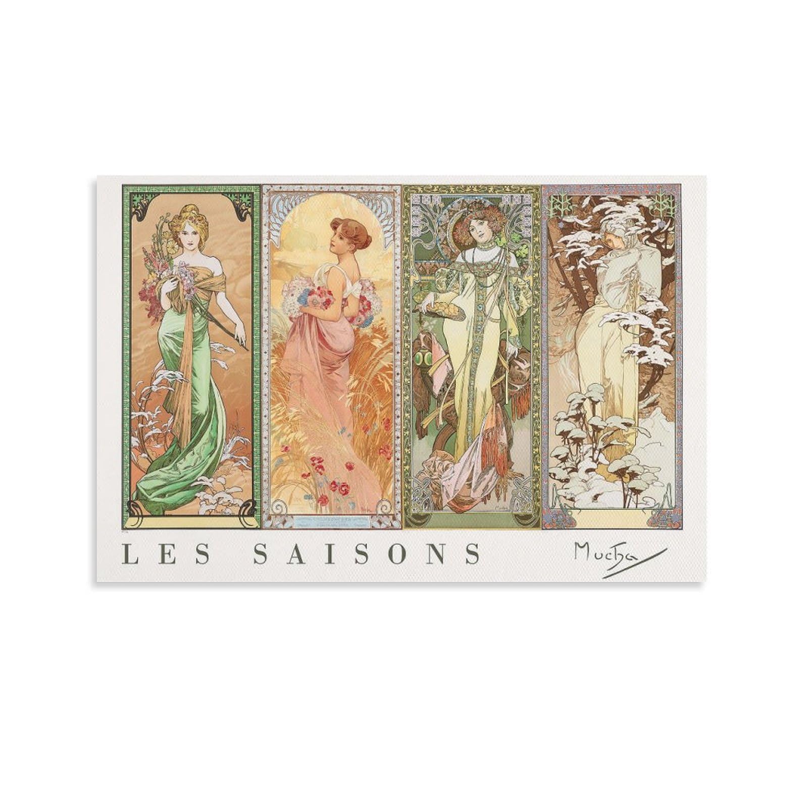 Amazon.co.jp: Alphonse Mucha アルフォンス・ミュシャ 四季変化