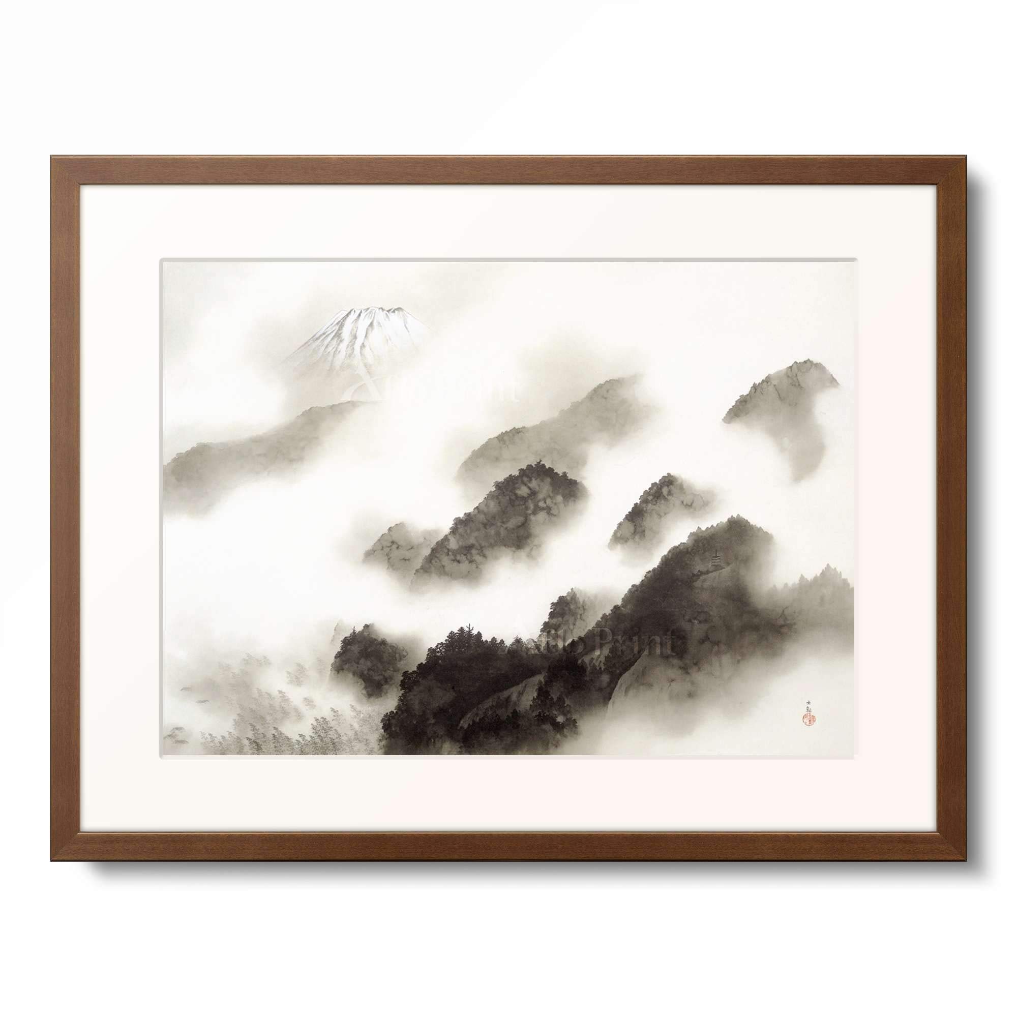 Amazon.co.jp: 横山大観 Yokoyama Taikan 「山海二十題之内 雨霽る