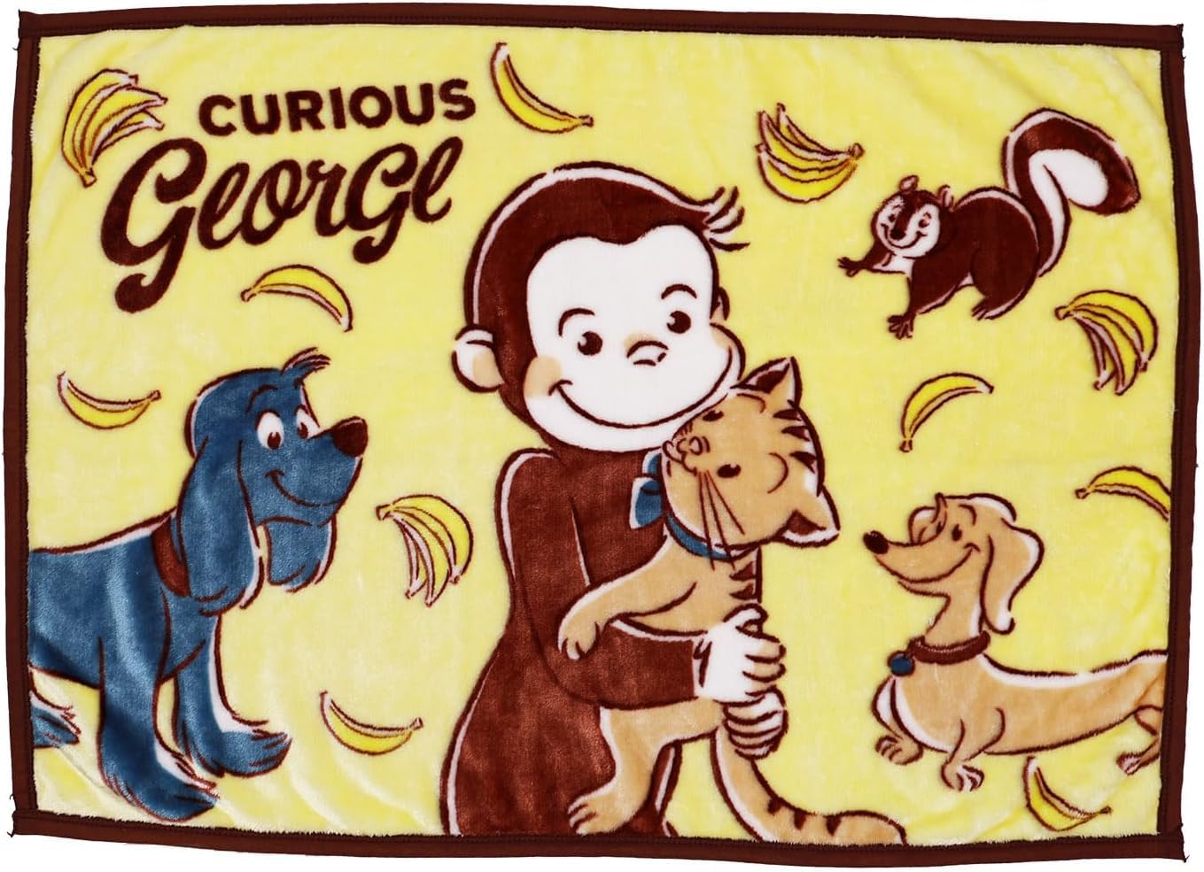 Amazon｜丸眞 ひざ掛け おさるのジョージ なかよしイエロー 約H70