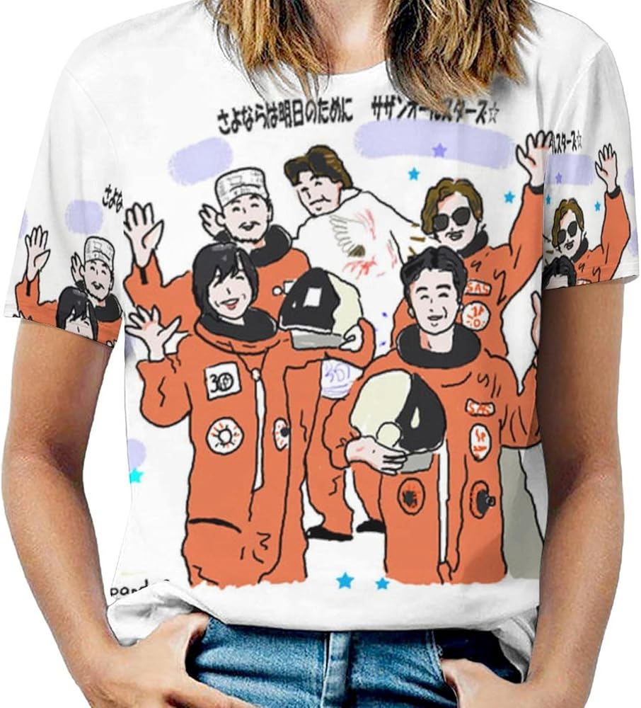 Amazon | [ZHUOMO] あいのにじょ サザンオールスターズ (6) 女 半袖 T