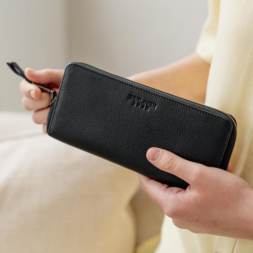 Amazon.com: BERLINER BAGS Premium Genuine Leather Wallet Palma