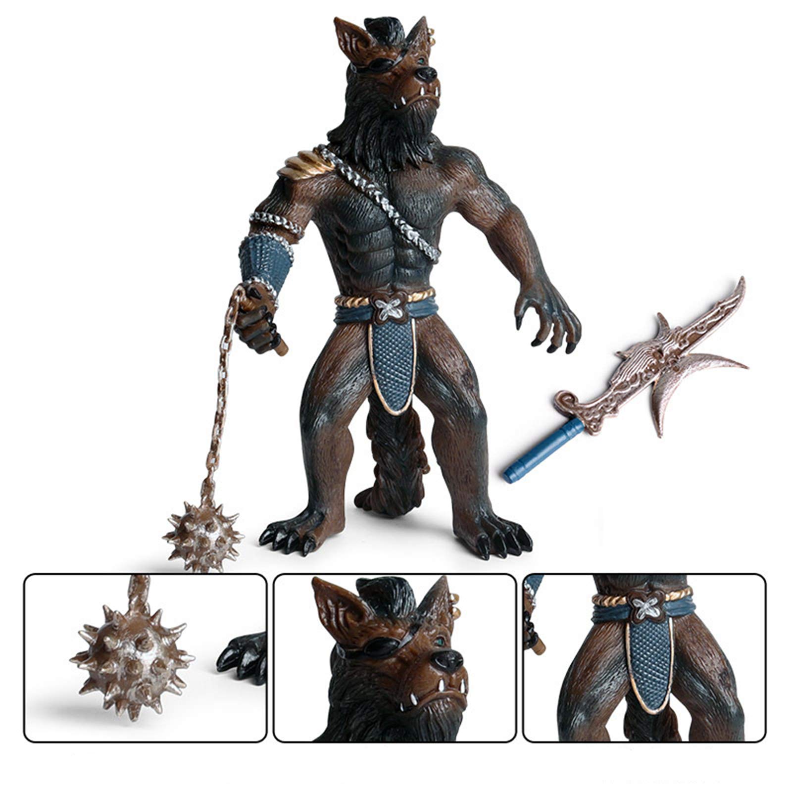 Amazon | Eden Toys 狼男 狼人間 人狼 獣人 戦士 リアル フィギュア