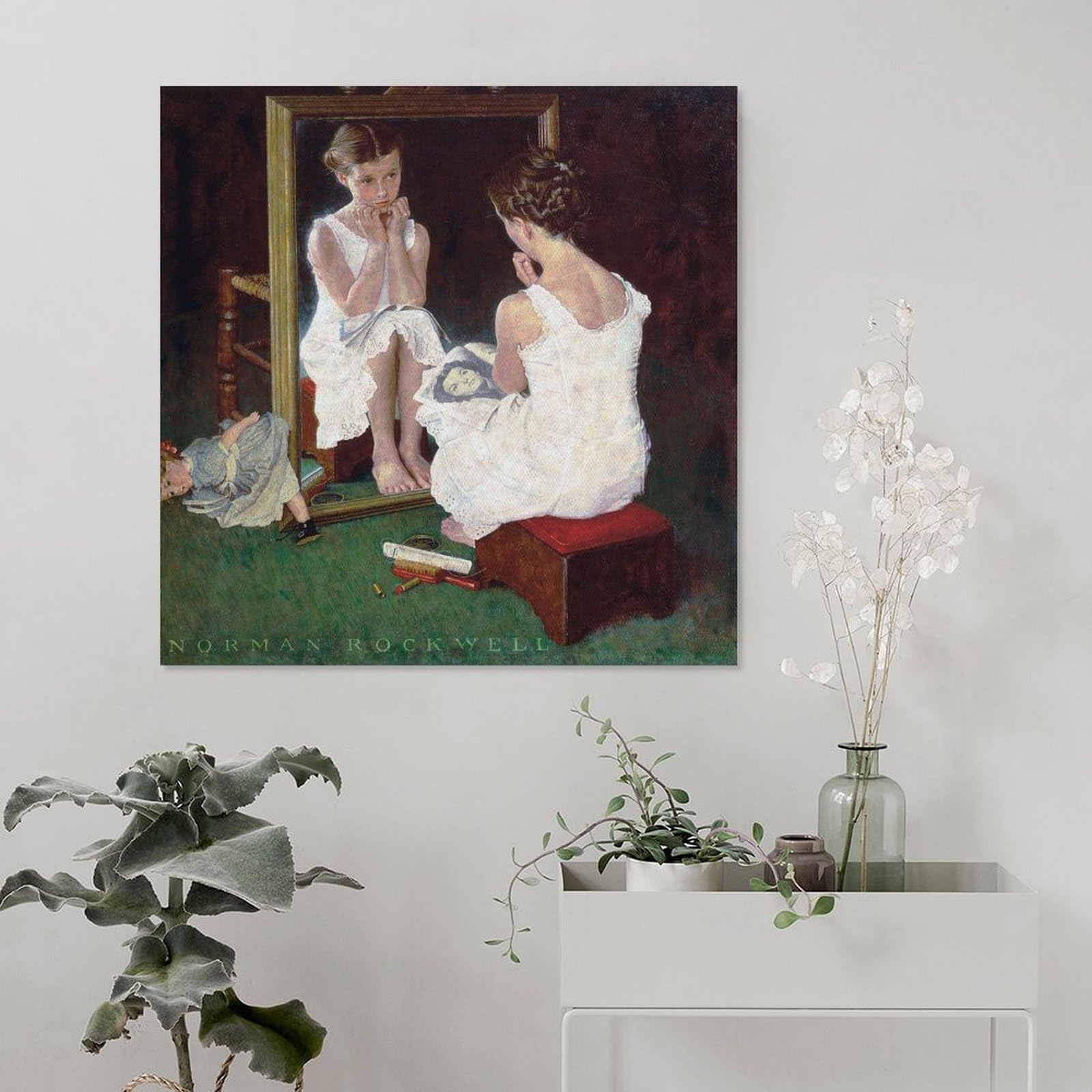 Amazon.co.jp: Norman Rockwell ミラーでノーマンロックウェル絵画の
