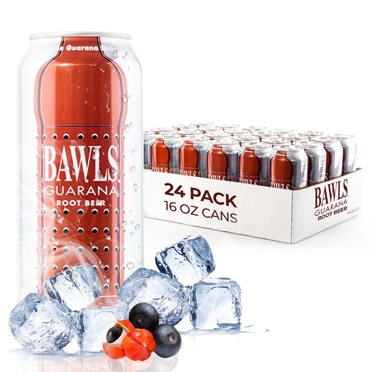 Amazon.com : BAWLS Guarana Root Beer - Guarana Fueled Soda for