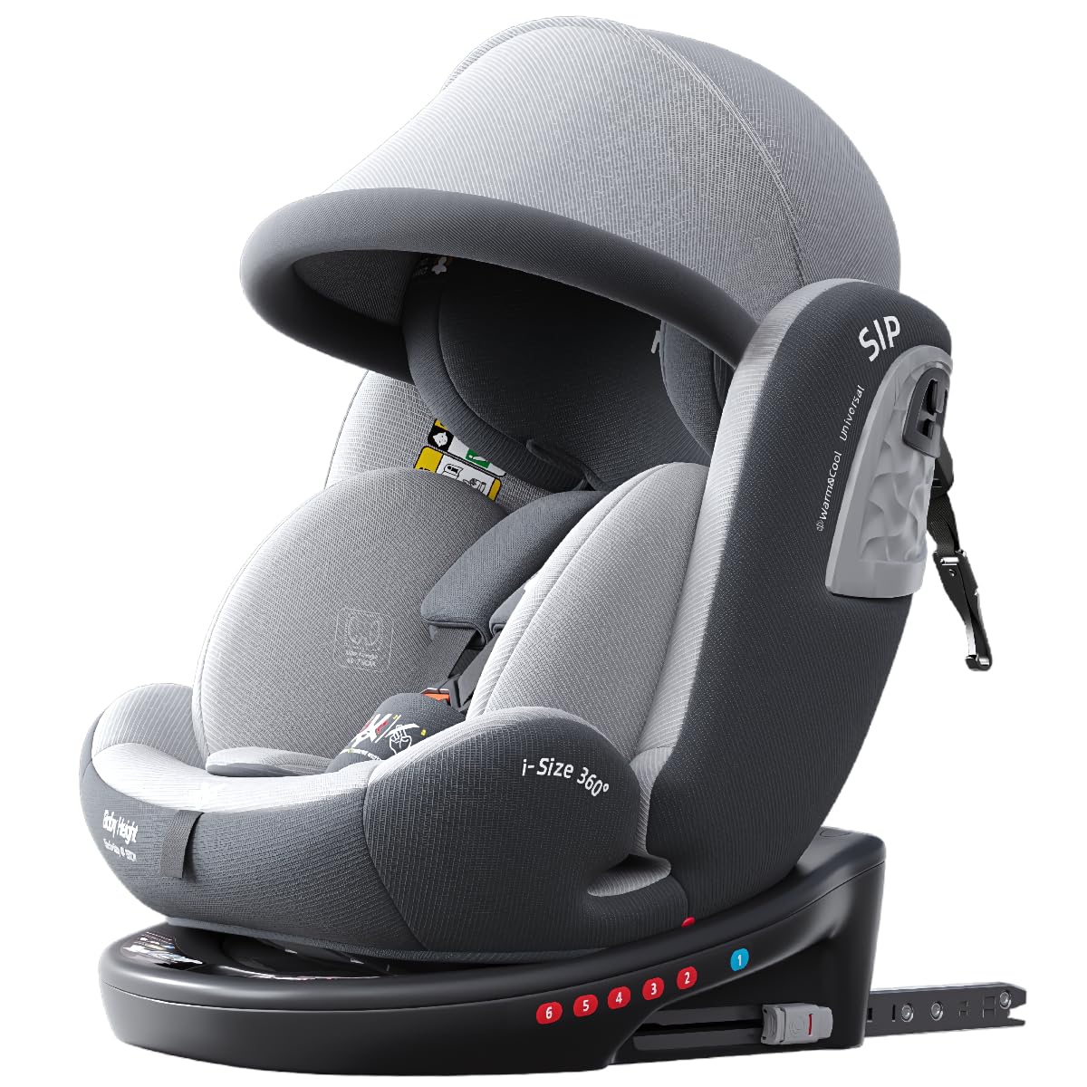 Amazon | Heekin チャイルドシート 360°回転式 ISOFIX固定 R129適合(i