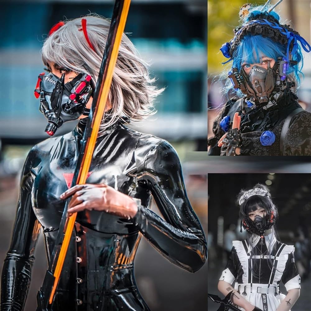 Amazon | サイバーパンクマスクヘルメット サイボパンク機甲風 マスク