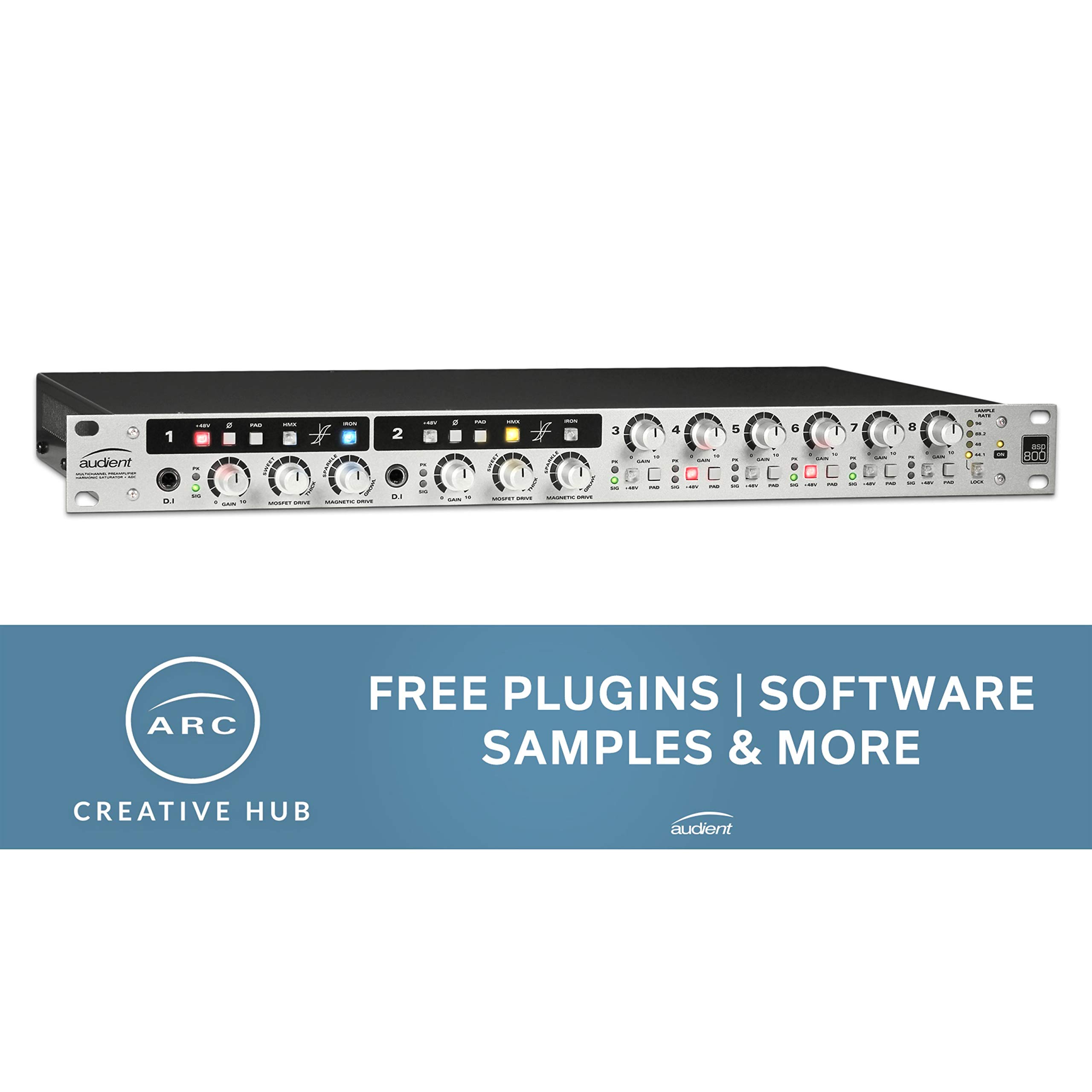 Amazon.com: Audient ASP800 8 Channel Microphone Preamplifier and