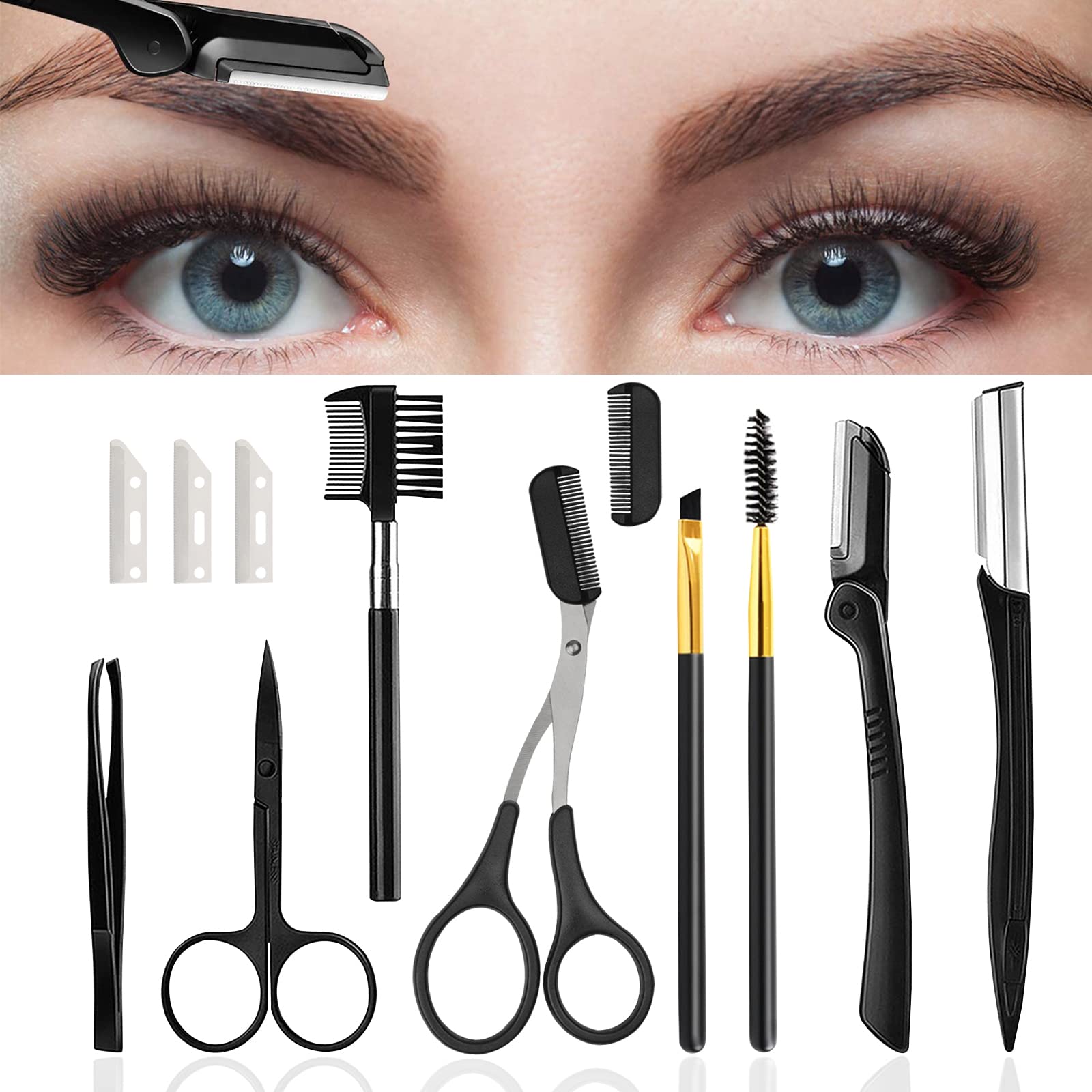 Amazon.com: ONEUPIN 12 in 1 Eyebrow Trimmer Kit Multipurpose