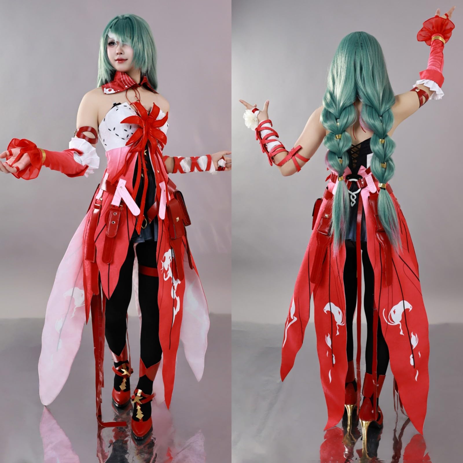 Amazon.co.jp: 鳴潮 フローヴァ コスプレ 衣装 フルセット 赤い衣服