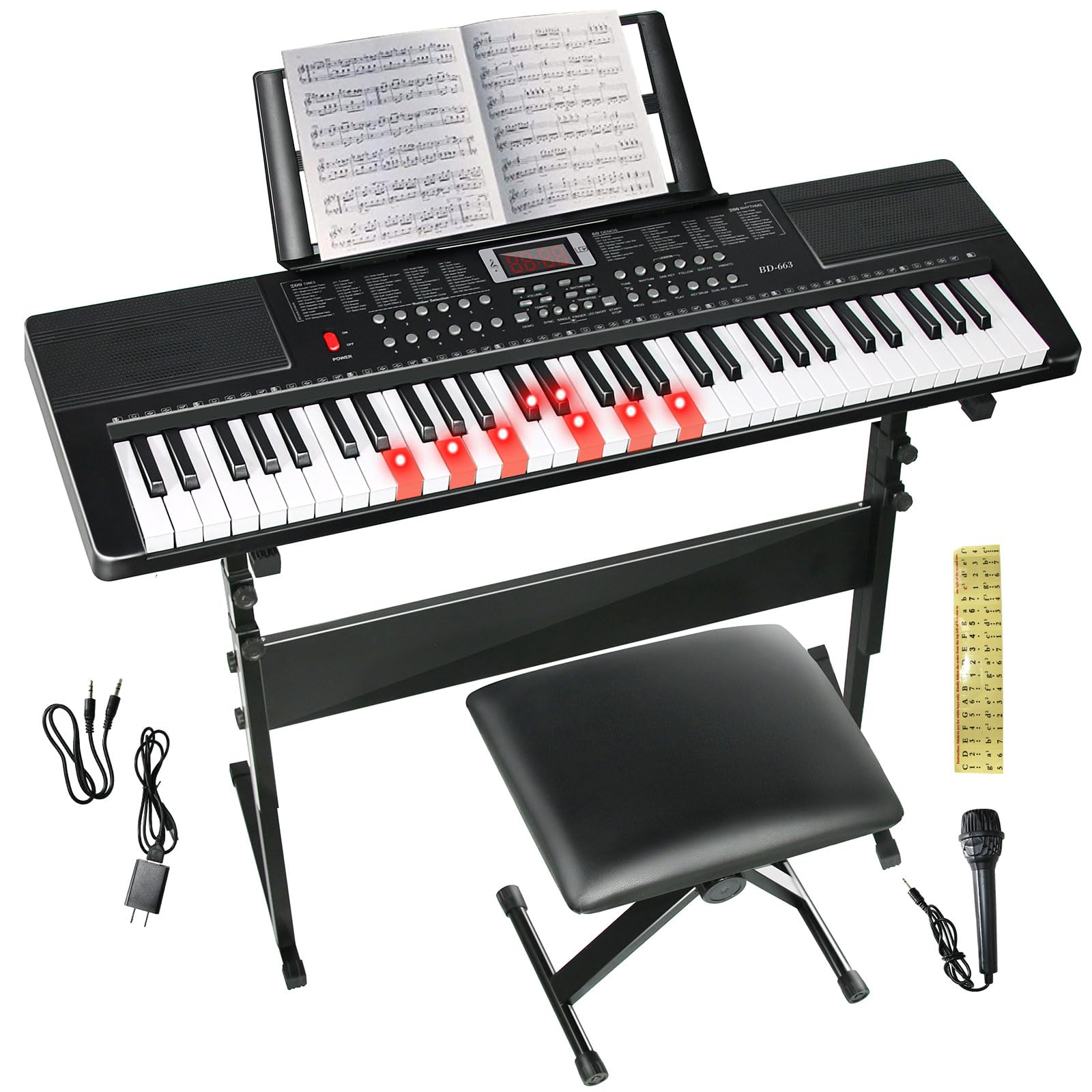 Amazon.com: SFESGRER Keyboard Piano 61 Key Electric Piano Keyboard