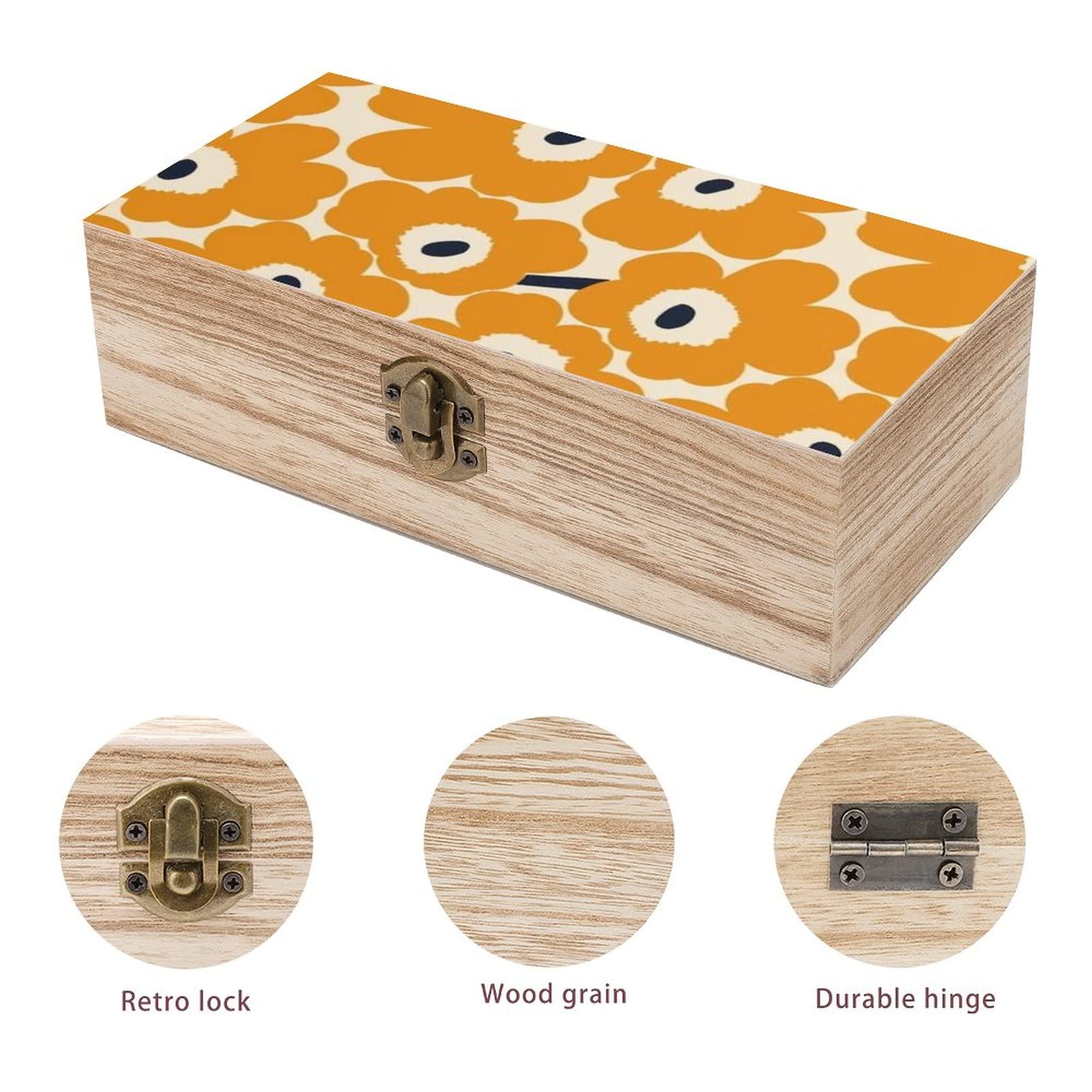 Amazon｜花柄 シンプル 木製 収納ケース 小物入れ 木箱 文具 記念品