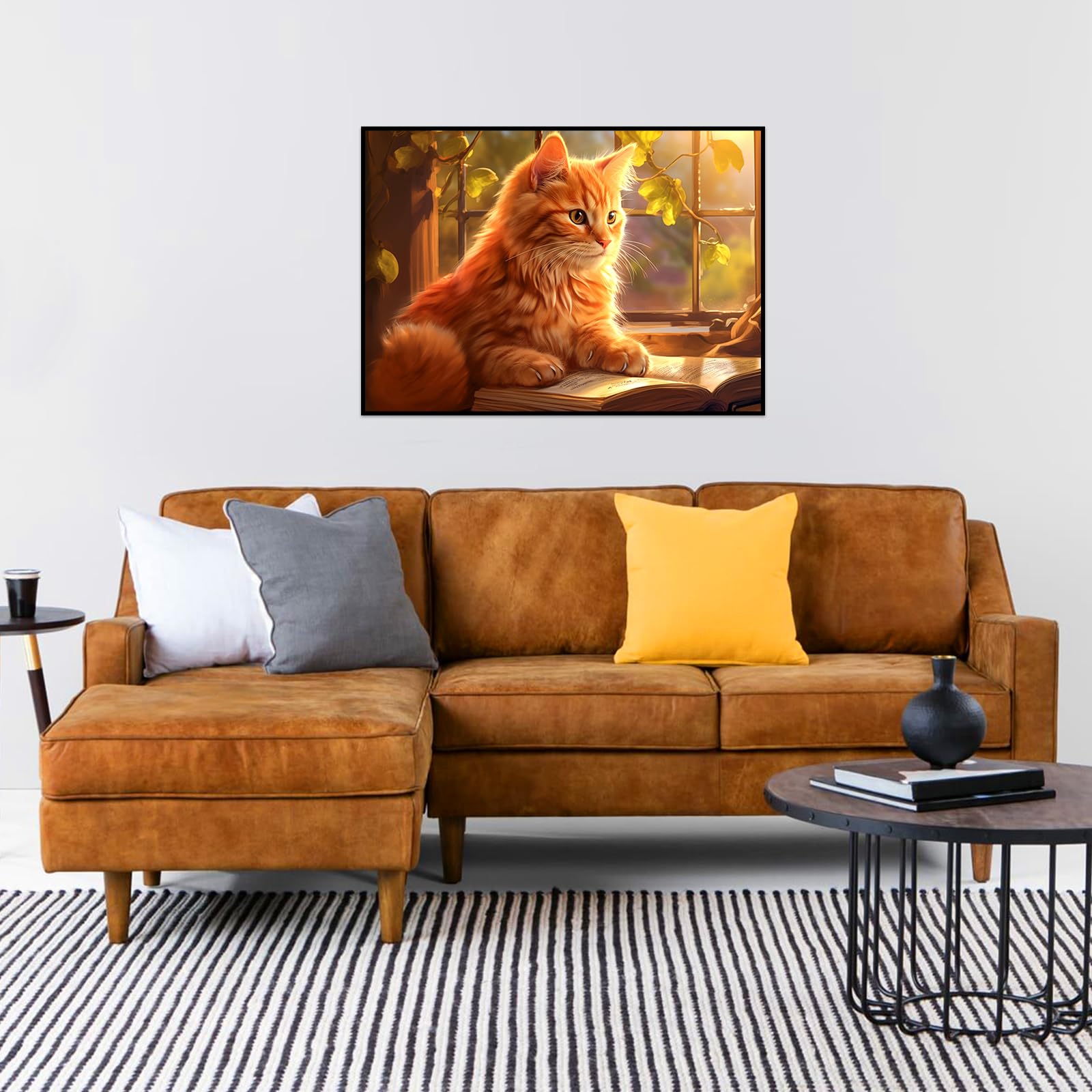 Amazon | CHengQiSM 1000ピース ジグソーパズル 窓のそばで本を読む猫