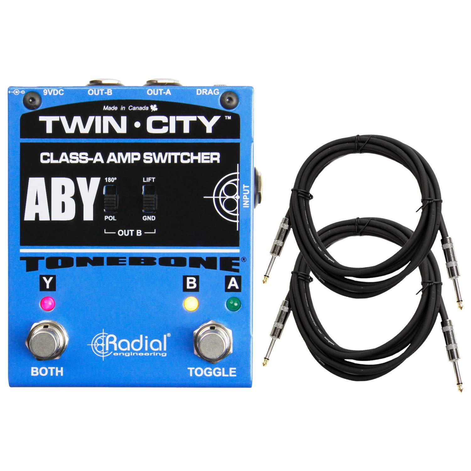 Amazon.com: Radial Bones Twin City Active ABY Amp Switcher Pedal