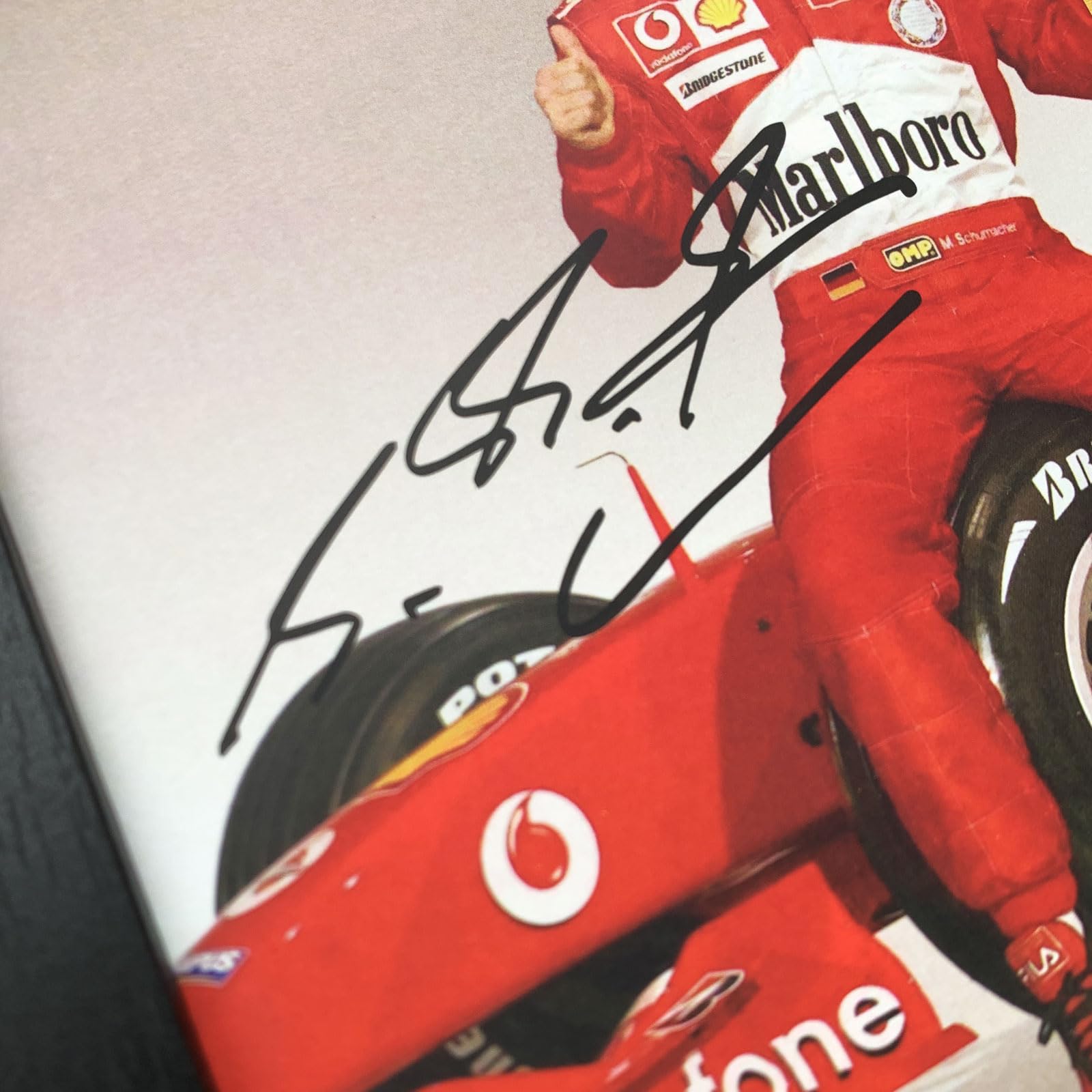 Amazon.co.jp: ORIMAMI サイン入り ミハエル シューマッハ ポスター