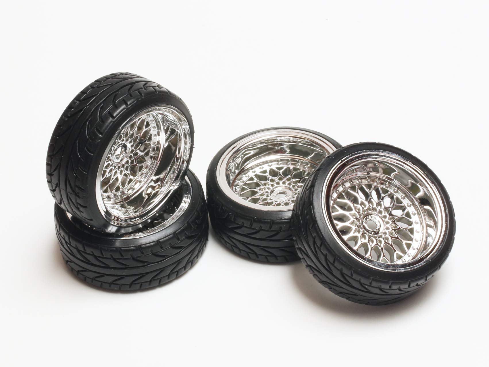 Amazon | 1/10ドリフトカー用 ハードタイヤ組込み済み シルバー