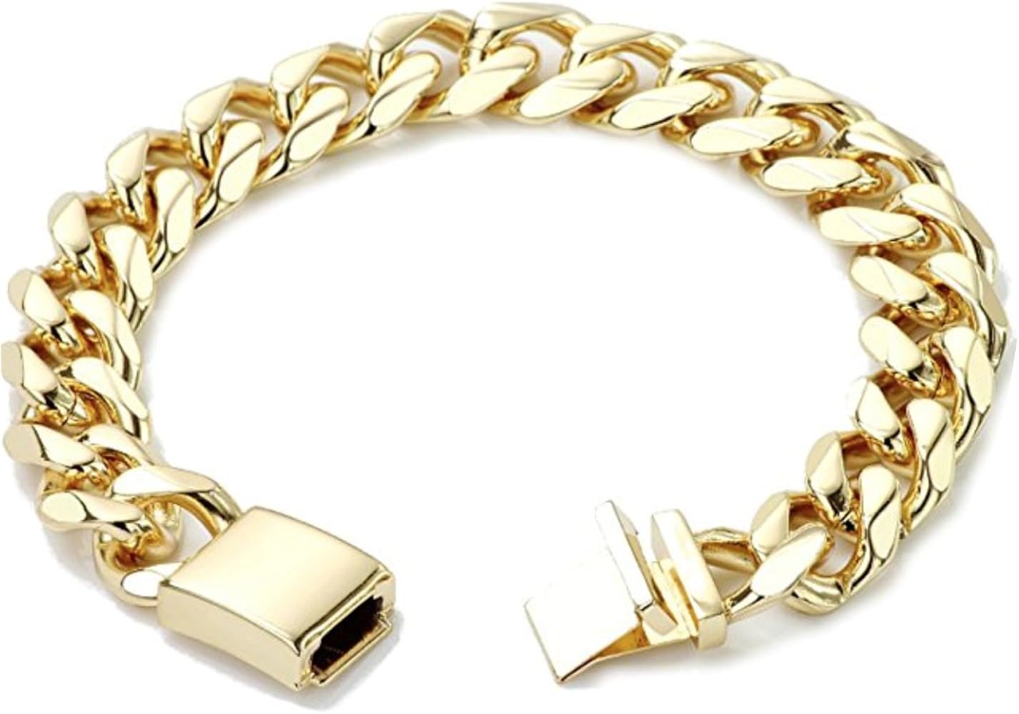 Amazon | ゴールドチェーンブレスレット9 mm 14カラットダイヤモンド