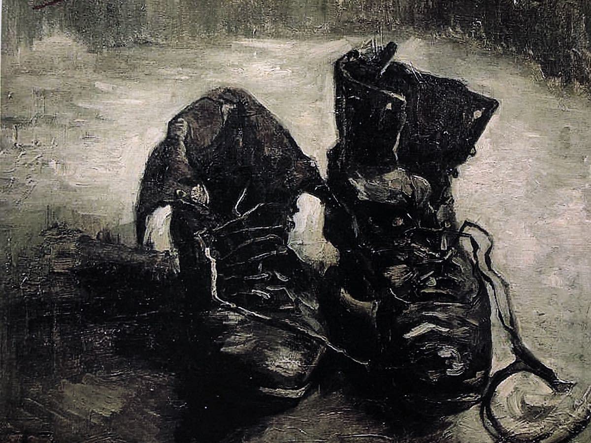 Amazon | フィンセント・ファン・ゴッホ 古靴 A4 ポスター 輸送用 額