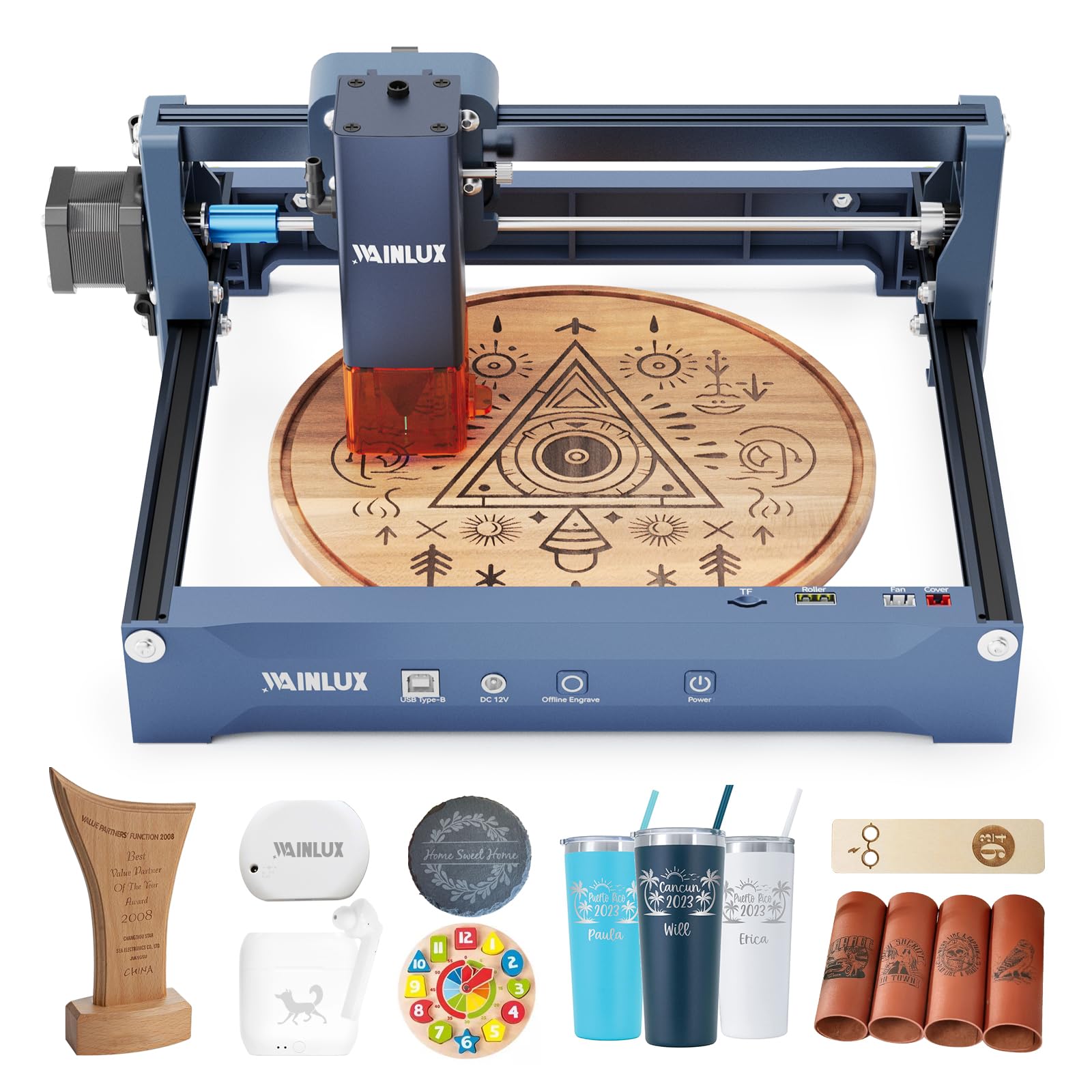 Amazon | WAINLUX X2 5W レーザー刻印機、ミニレーザー彫刻機,windows