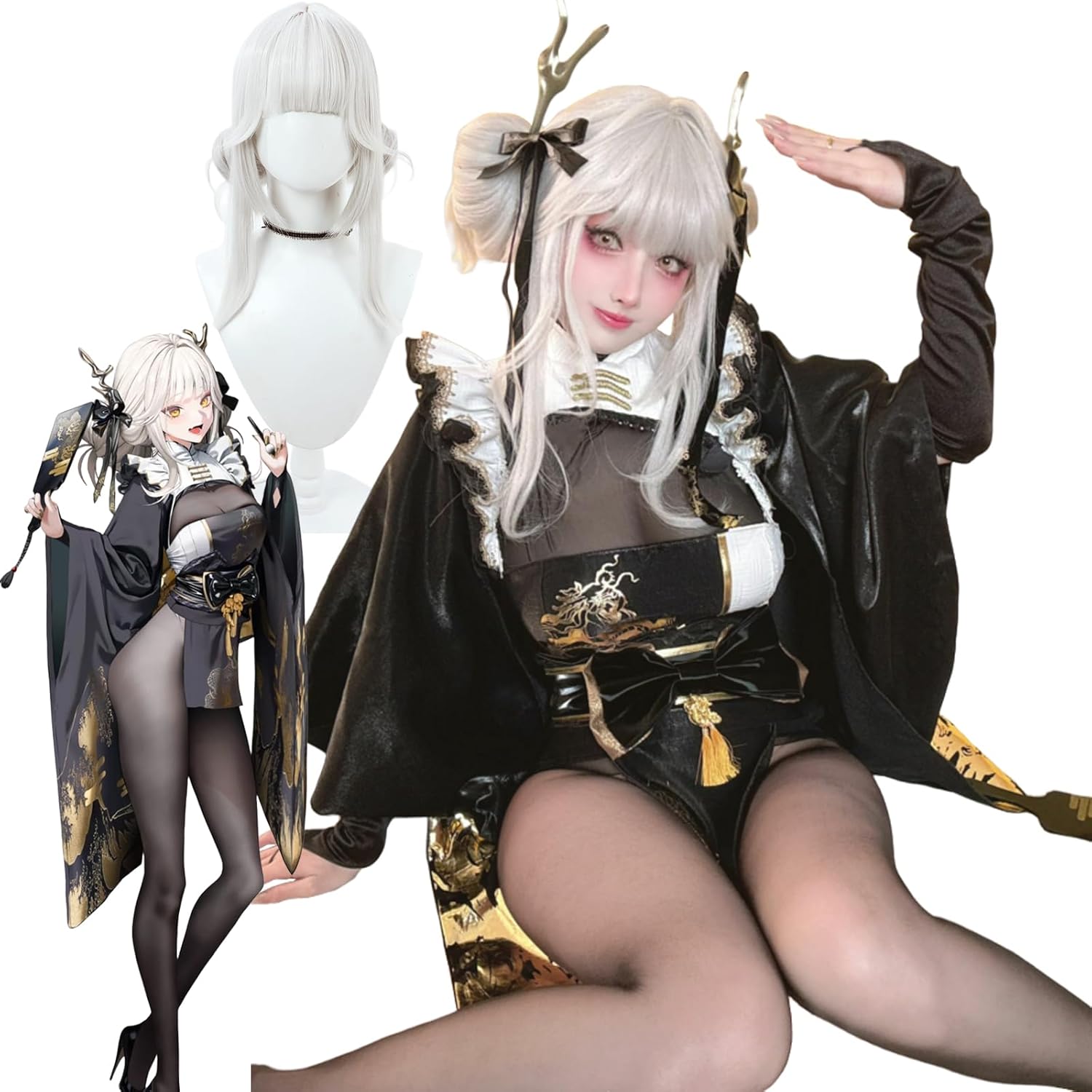 Amazon | [Plazhen] 勝利の女神:NIKKE ブラン コスプレ衣装 羽子板