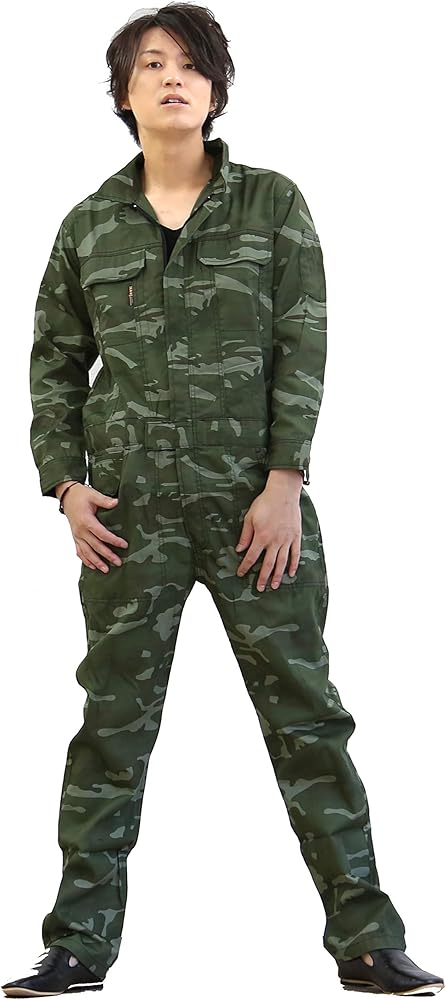Amazon.co.jp: [ツナギ] つなぎ メンズ おしゃれ 迷彩服 ミリタリー