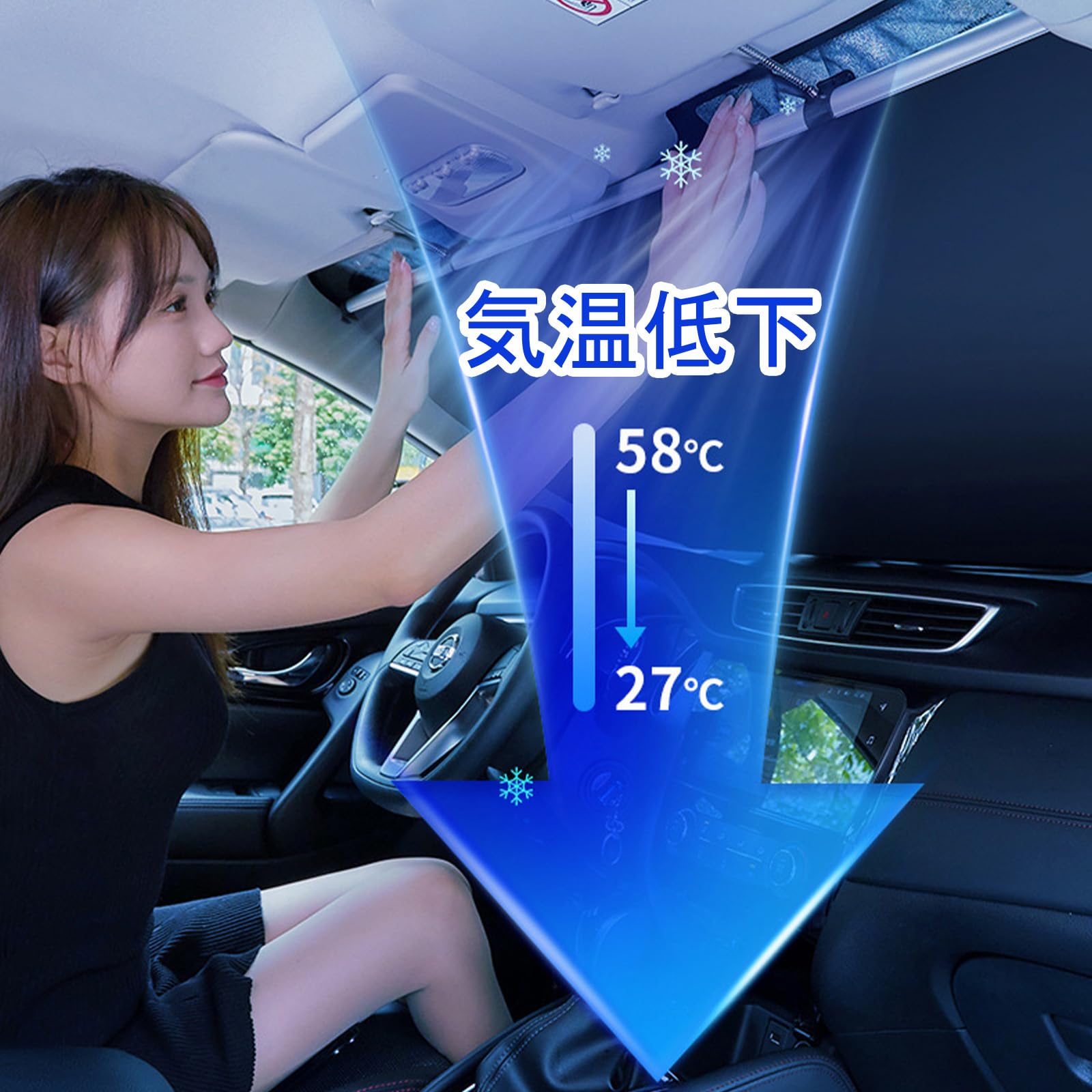 Amazon.co.jp: シンシェード、サンシェード ロール式、車サンシェード